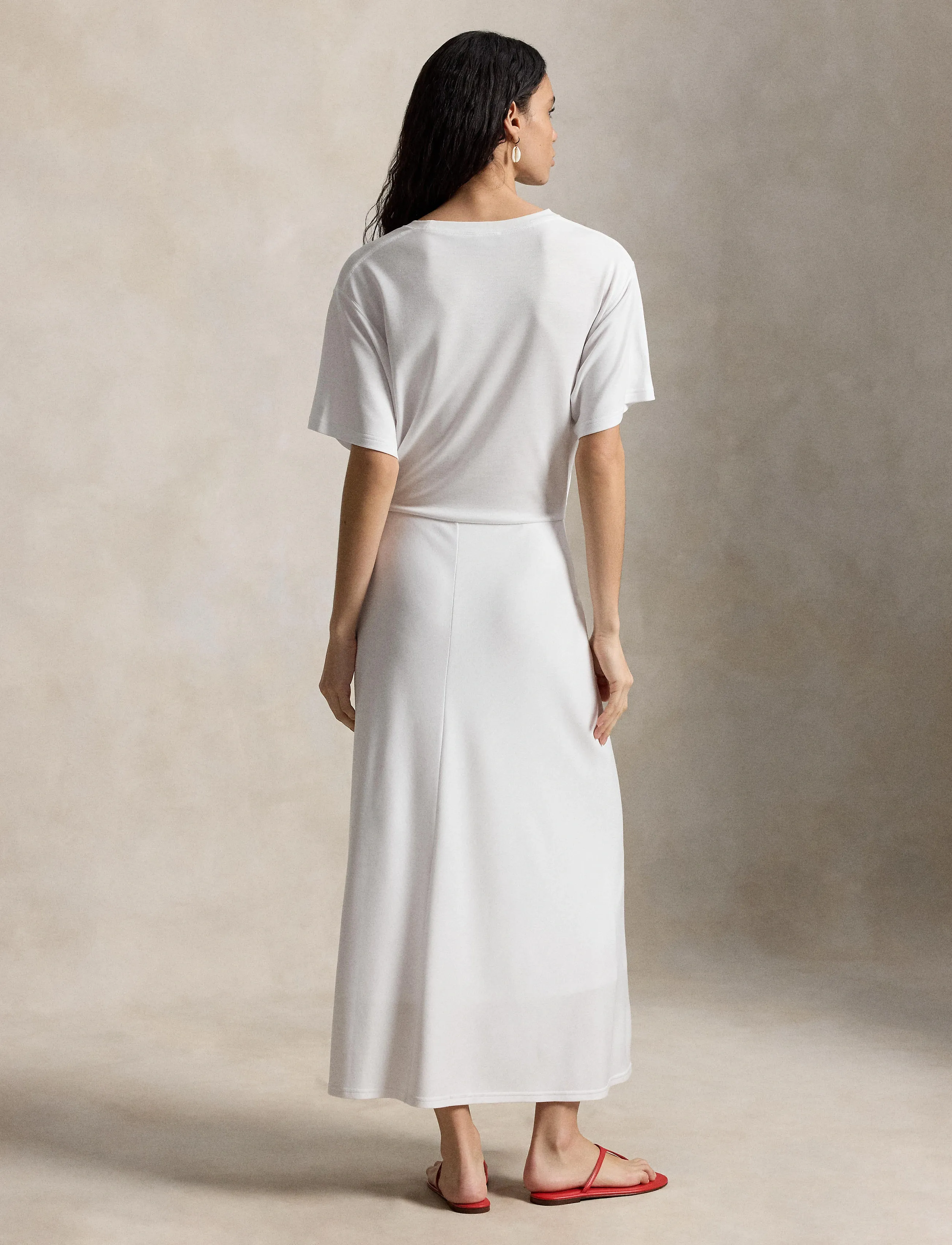 Polo Ralph Lauren - LYOCELL-KNT-DRESSES - maxikjoler - white - 5