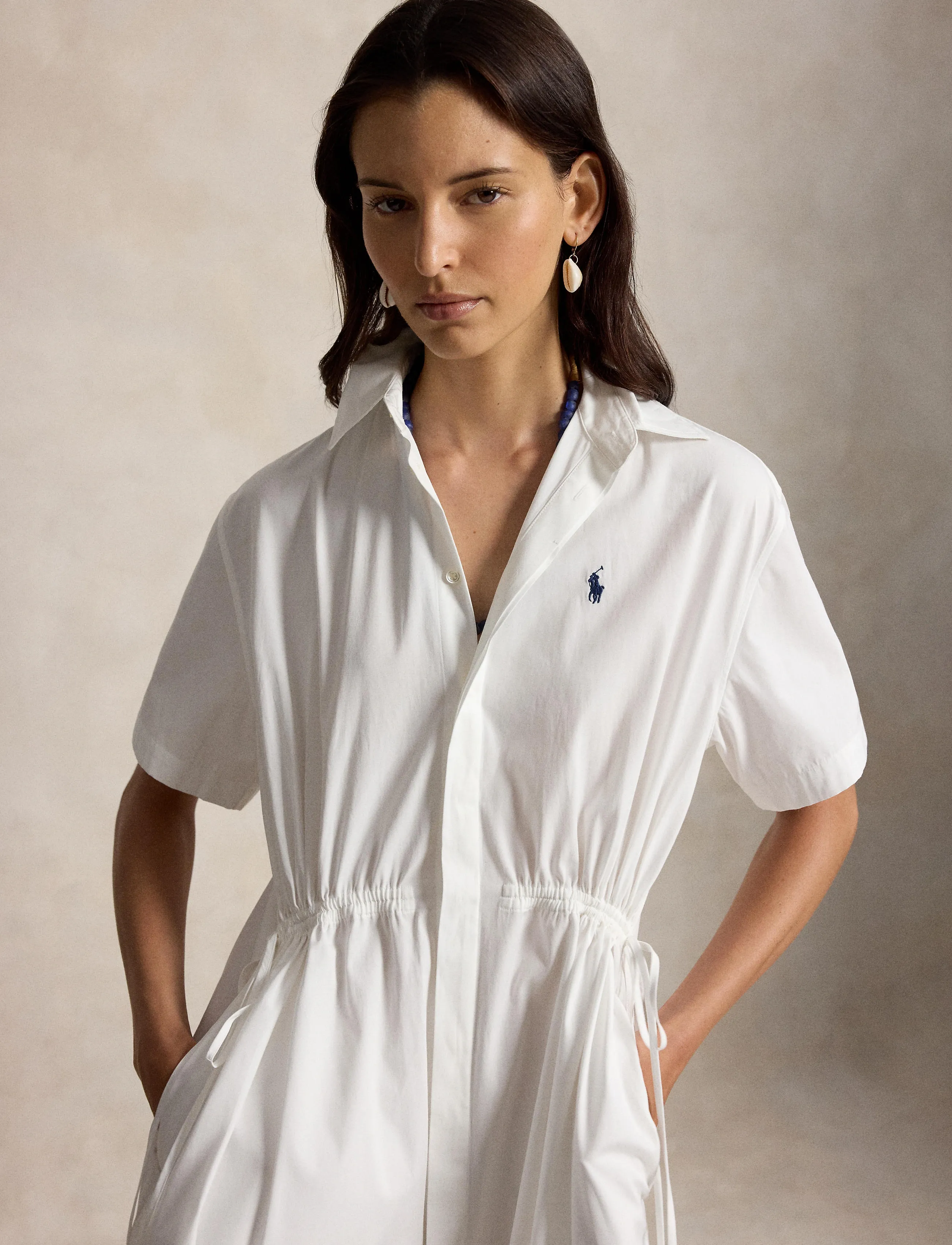 Polo Ralph Lauren - 80/2 MW CTN PW-WVN-DRESSES - maxikjoler - white - 2