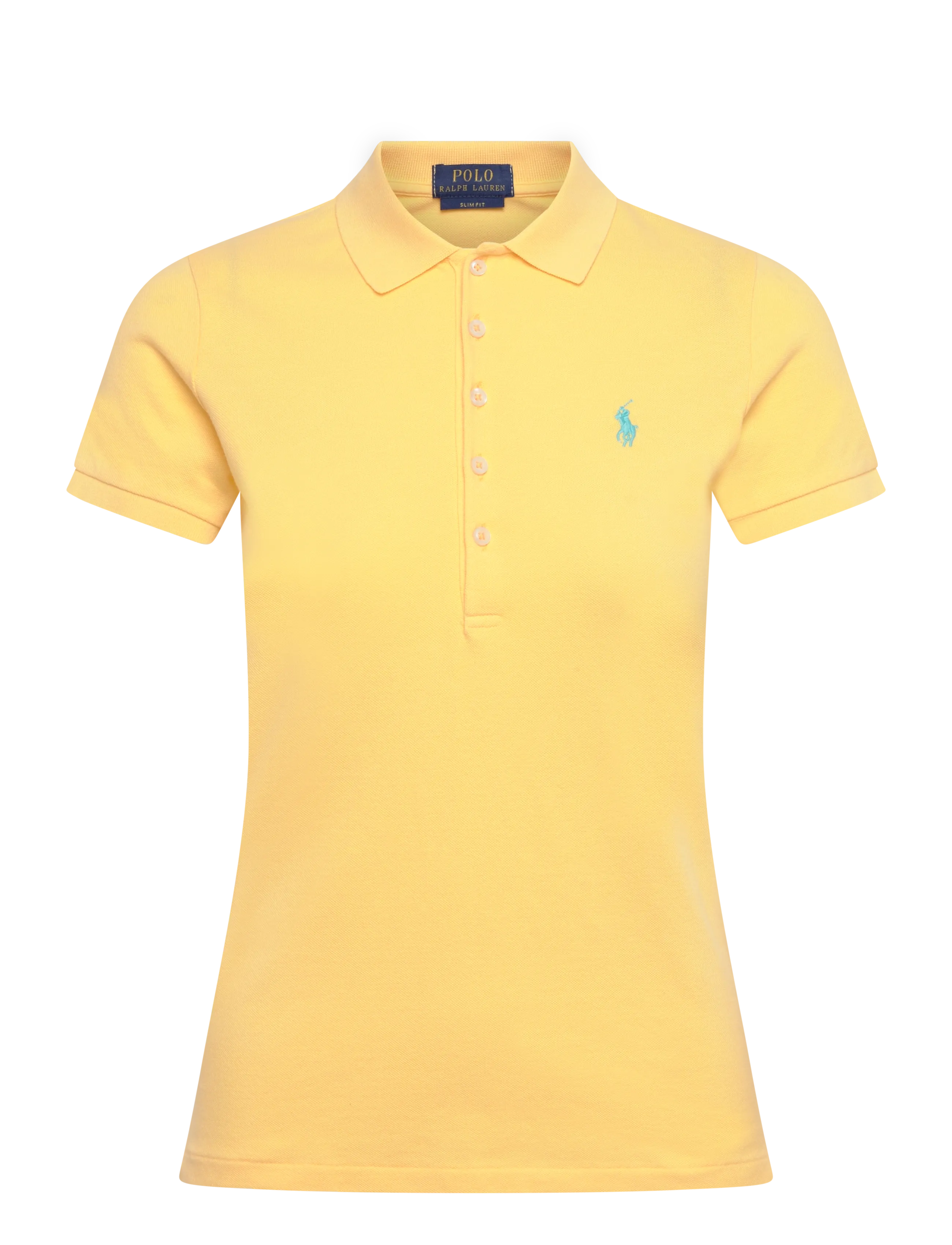 Polo Ralph Lauren 30/1S Gs Str Mesh-Knt-Polo, M, T-shirts & Oberteile, Gelb - Short-sleeved, Frauen