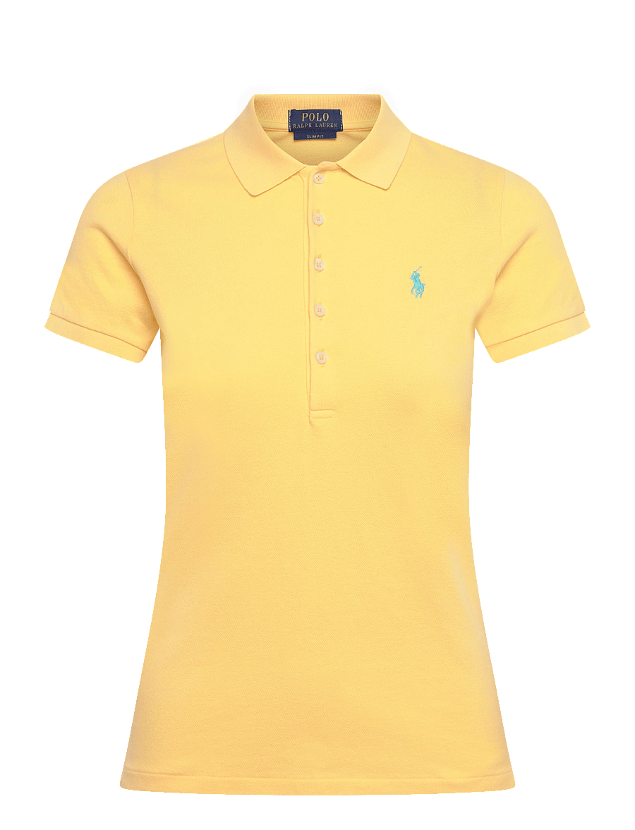 Polo Ralph Lauren - 30/1S GS STR MESH-KNT-POLO - t-shirts & tops - corn yellow/c6103 - 0