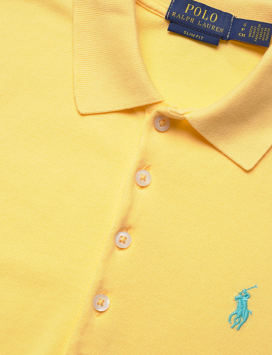 Polo Ralph Lauren - 30/1S GS STR MESH-KNT-POLO - t-shirts & tops - corn yellow/c6103 - 2
