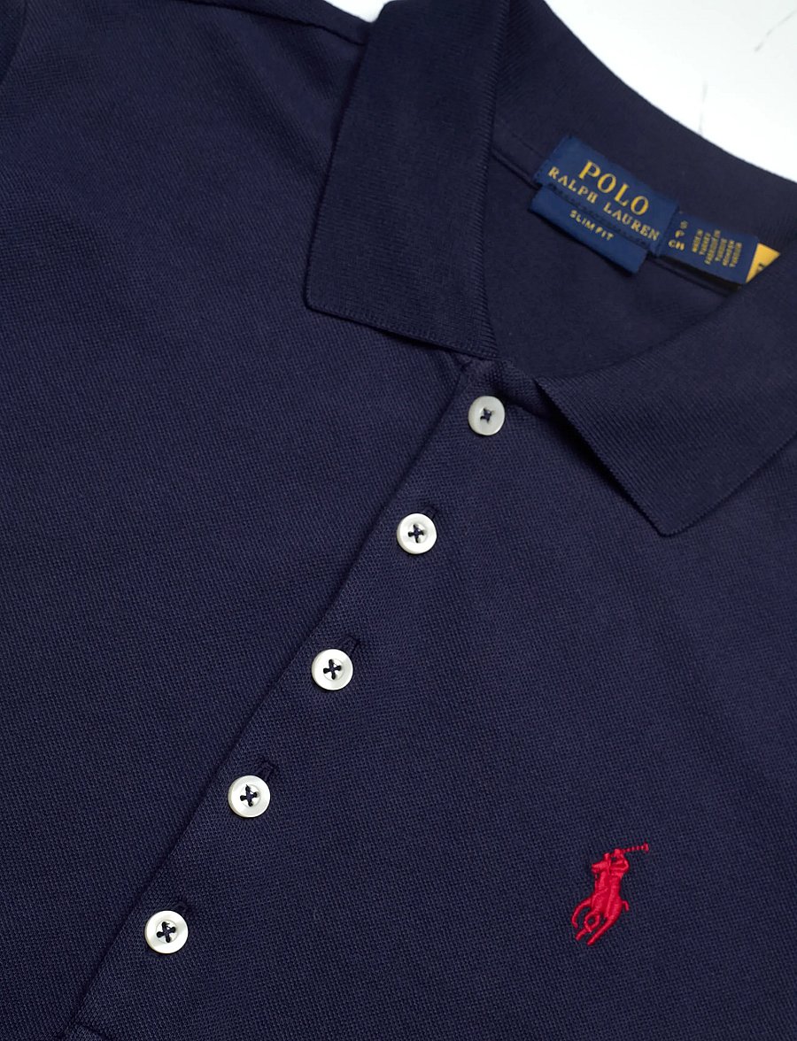 Polo Ralph Lauren - 30/1S GS STR MESH-KNT-POLO - t-shirts & tops - newport navy - 2