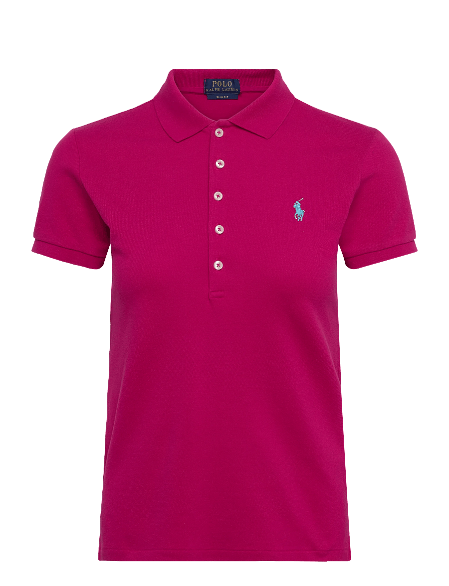 Polo Ralph Lauren - 30/1S GS STR MESH-KNT-POLO - t-shirts & tops - pink sky/c6315 - 0