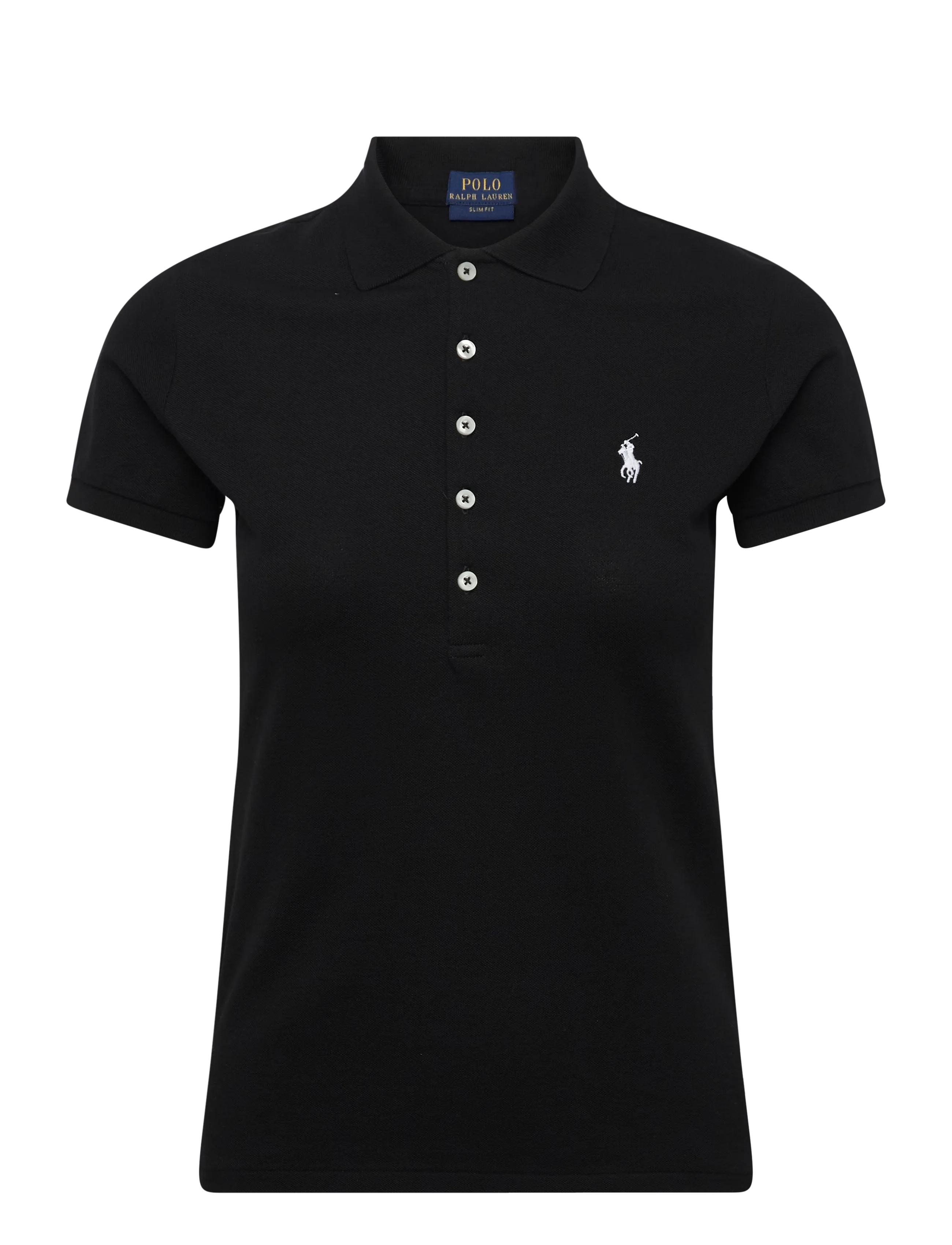 Polo Ralph Lauren 30/1S Gs Str Mesh-Knt-Polo, XL, T-shirts & Oberteile, Schwarz - Short-sleeved, Frauen
