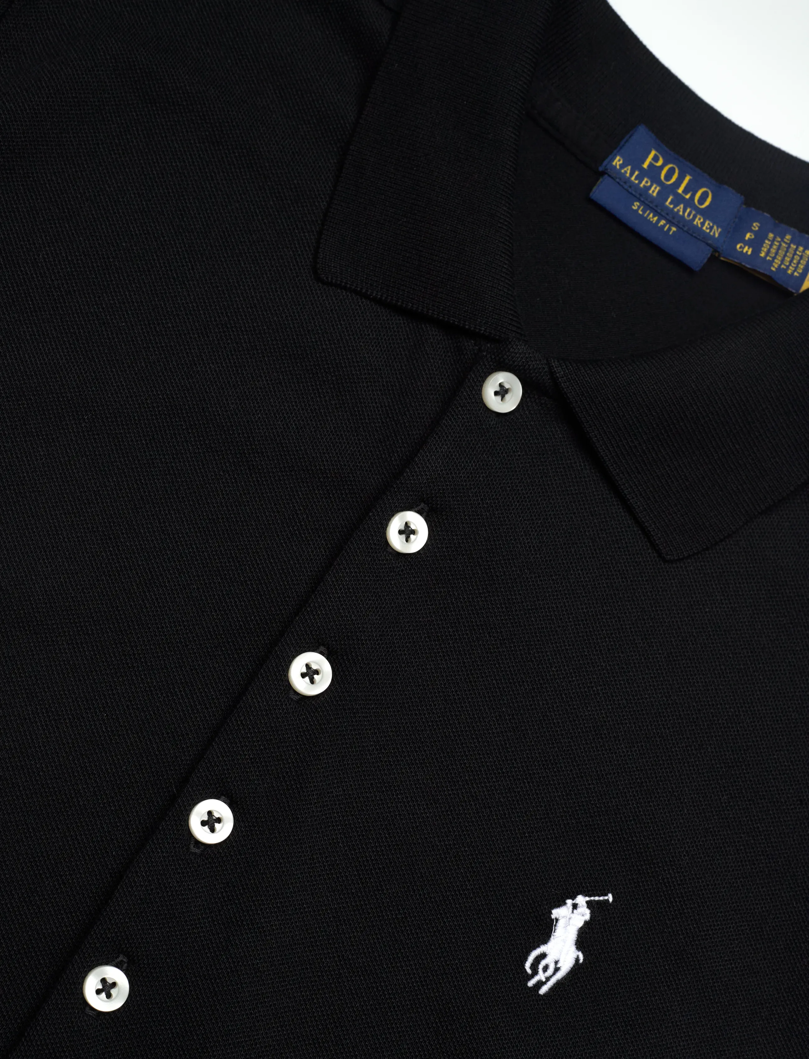 Polo Ralph Lauren - 30/1S GS STR MESH-KNT-POLO - poloskjorter - polo black/white - 2