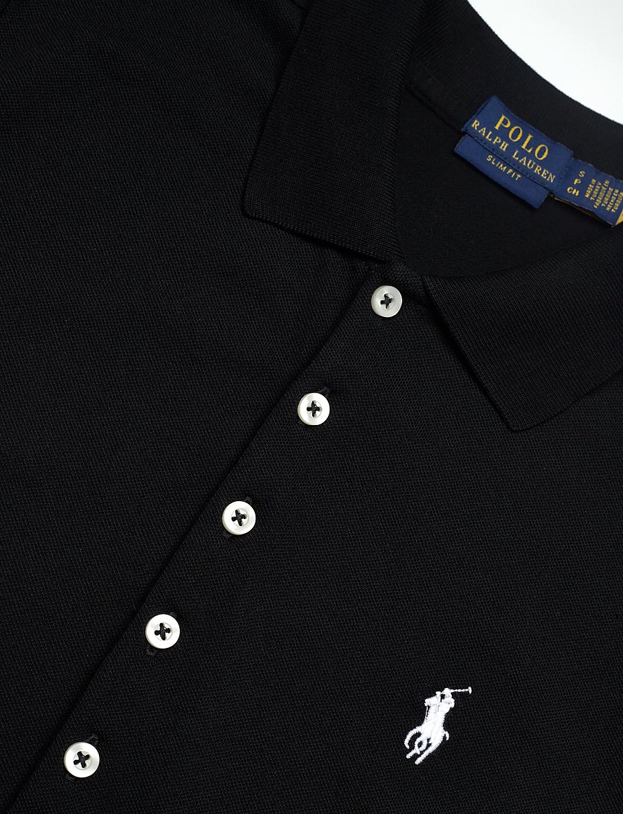 Polo Ralph Lauren - 30/1S GS STR MESH-KNT-POLO - t-shirts & tops - polo black/white - 2