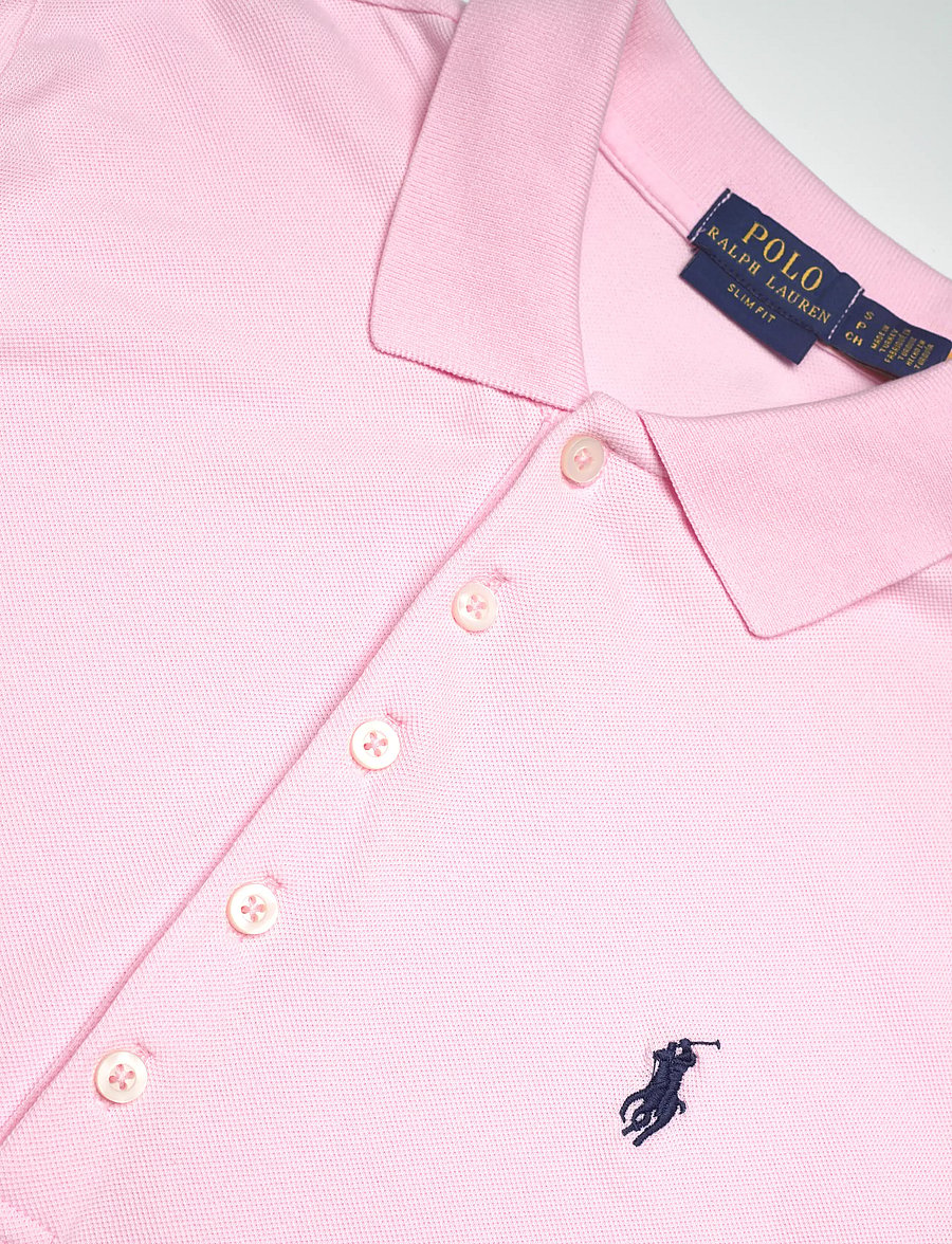 Polo Ralph Lauren - 30/1S GS STR MESH-KNT-POLO - t-shirts & tops - sunkissed pink - 2