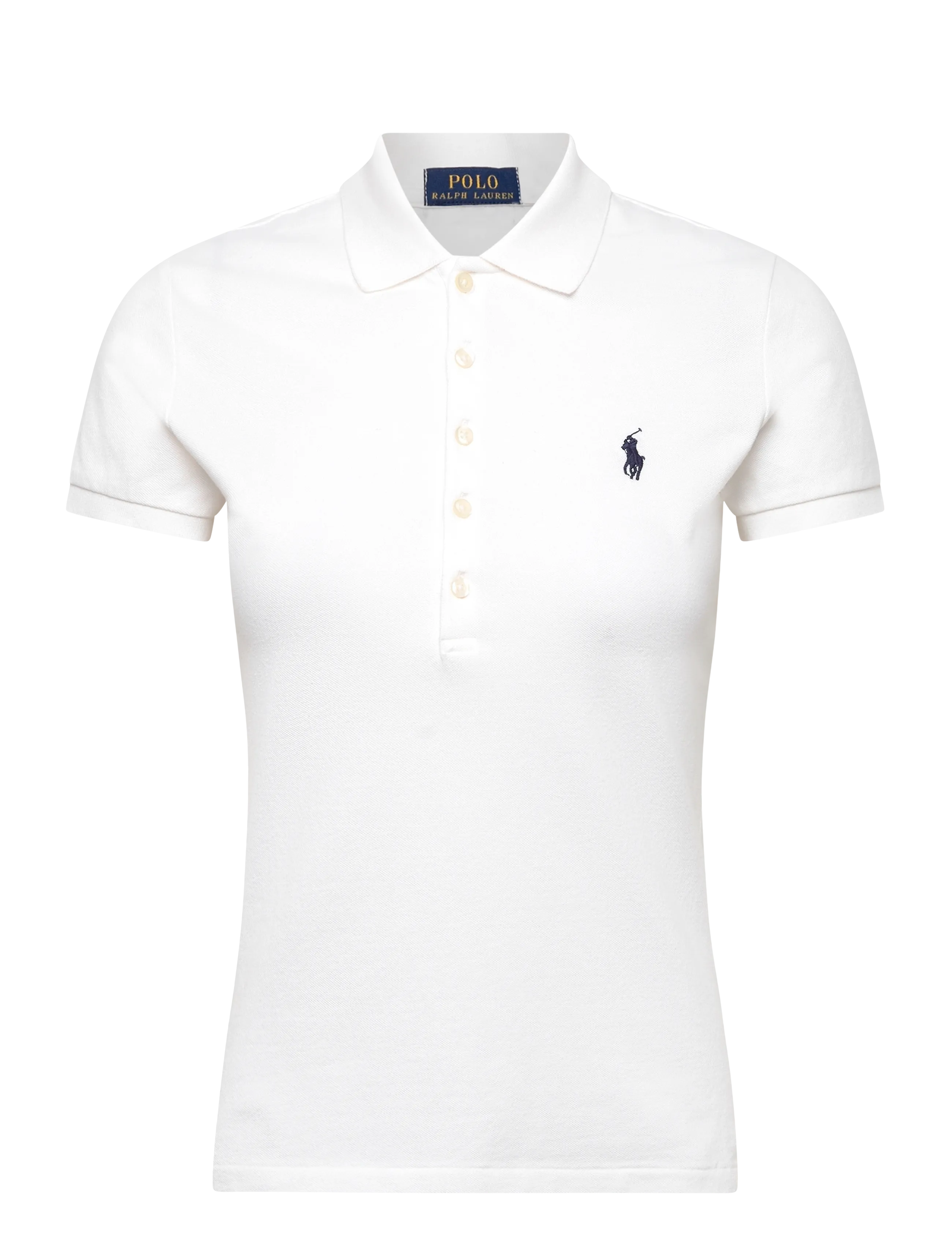 Polo Ralph Lauren 30/1S Gs Str Mesh-Knt-Polo, S, T-shirts & Oberteile, Weiß - Short-sleeved, Frauen