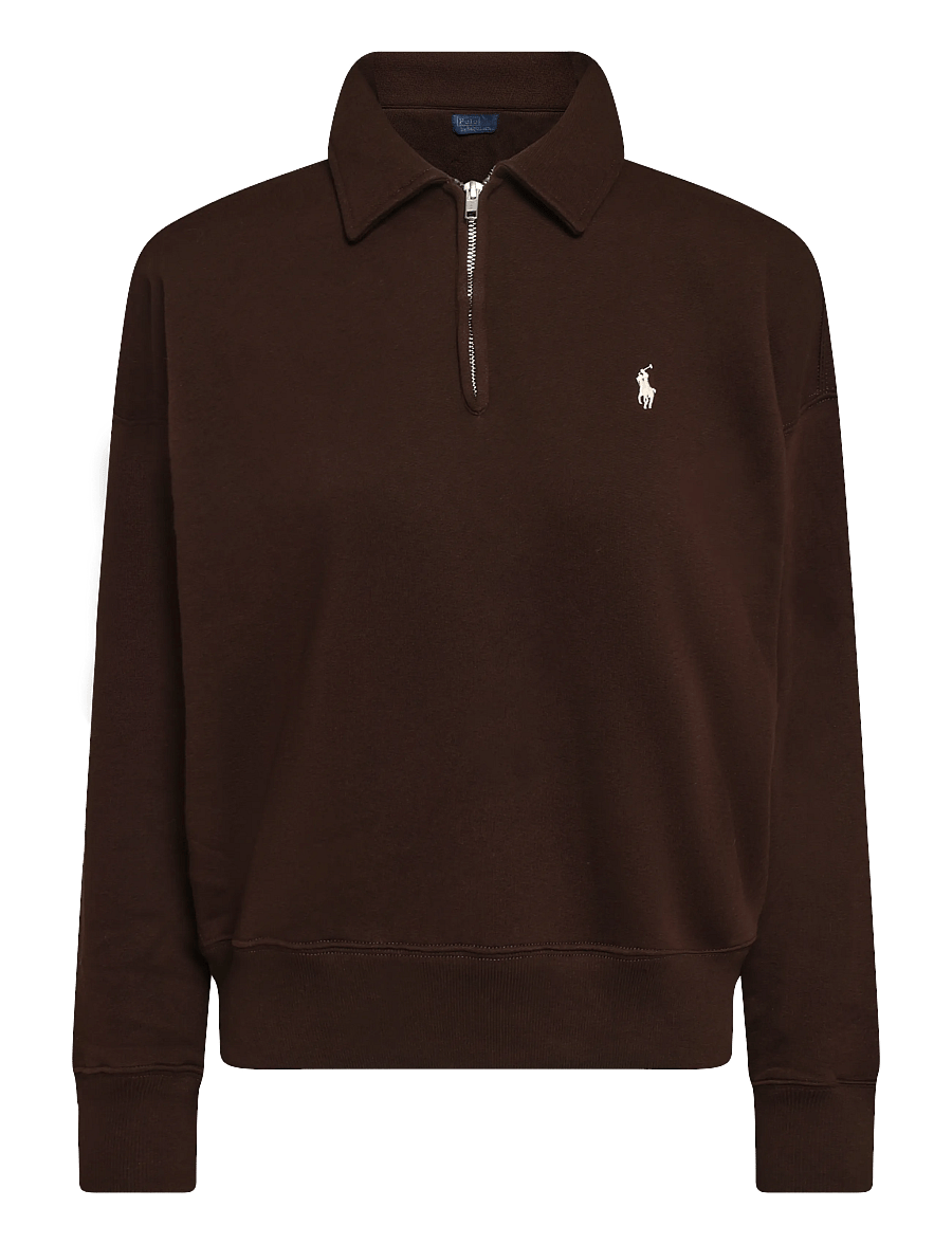 Polo Ralph Lauren - Fleece Quarter-Zip - sweatshirts & hættetrøjer - circuit brown - 2