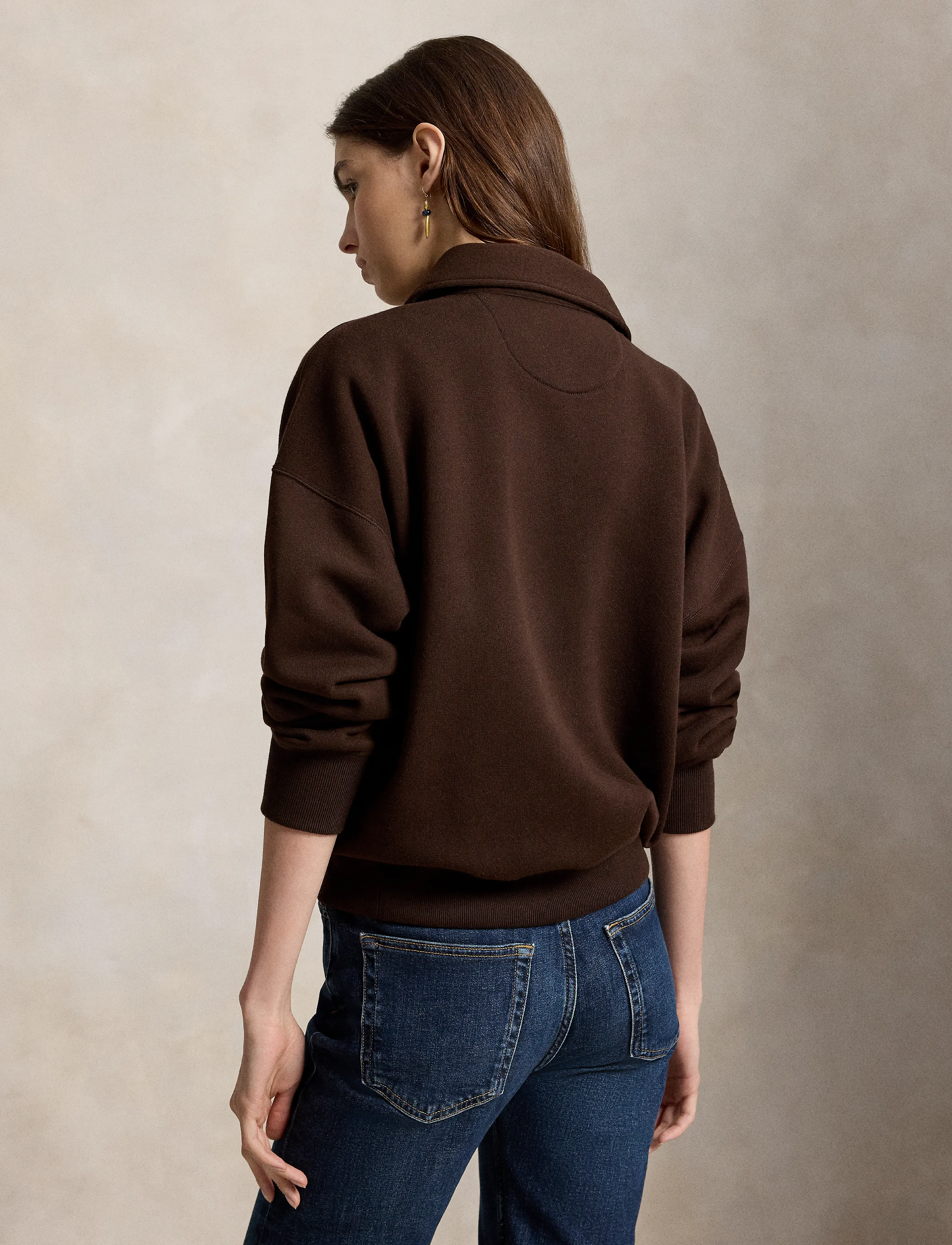 Polo Ralph Lauren - Sweatshirt med kort dragkedja - sweatshirts & hoodies - circuit brown - 3
