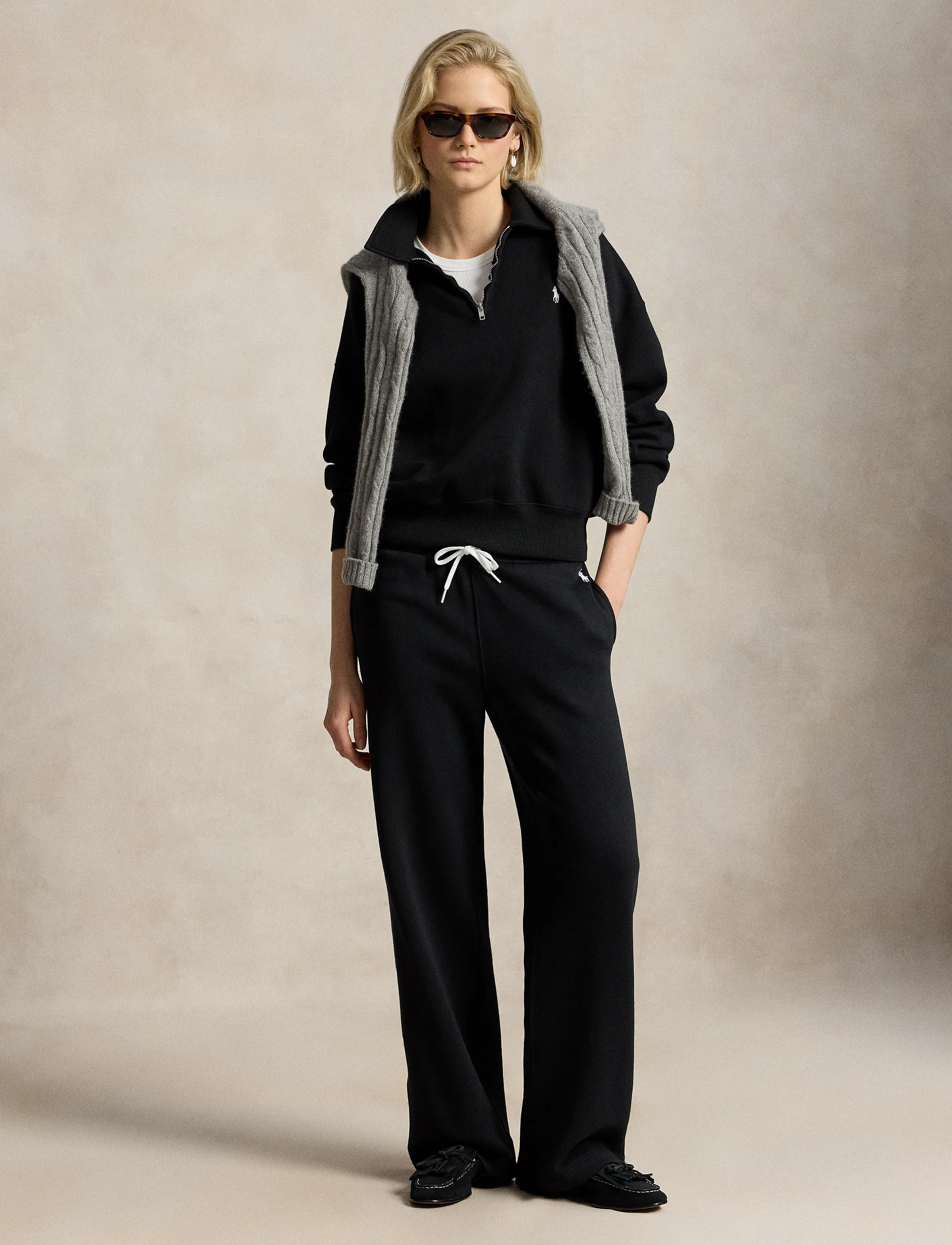 Polo Ralph Lauren - Sweatshirt med kort dragkedja - sweatshirts & hoodies - polo black - 4