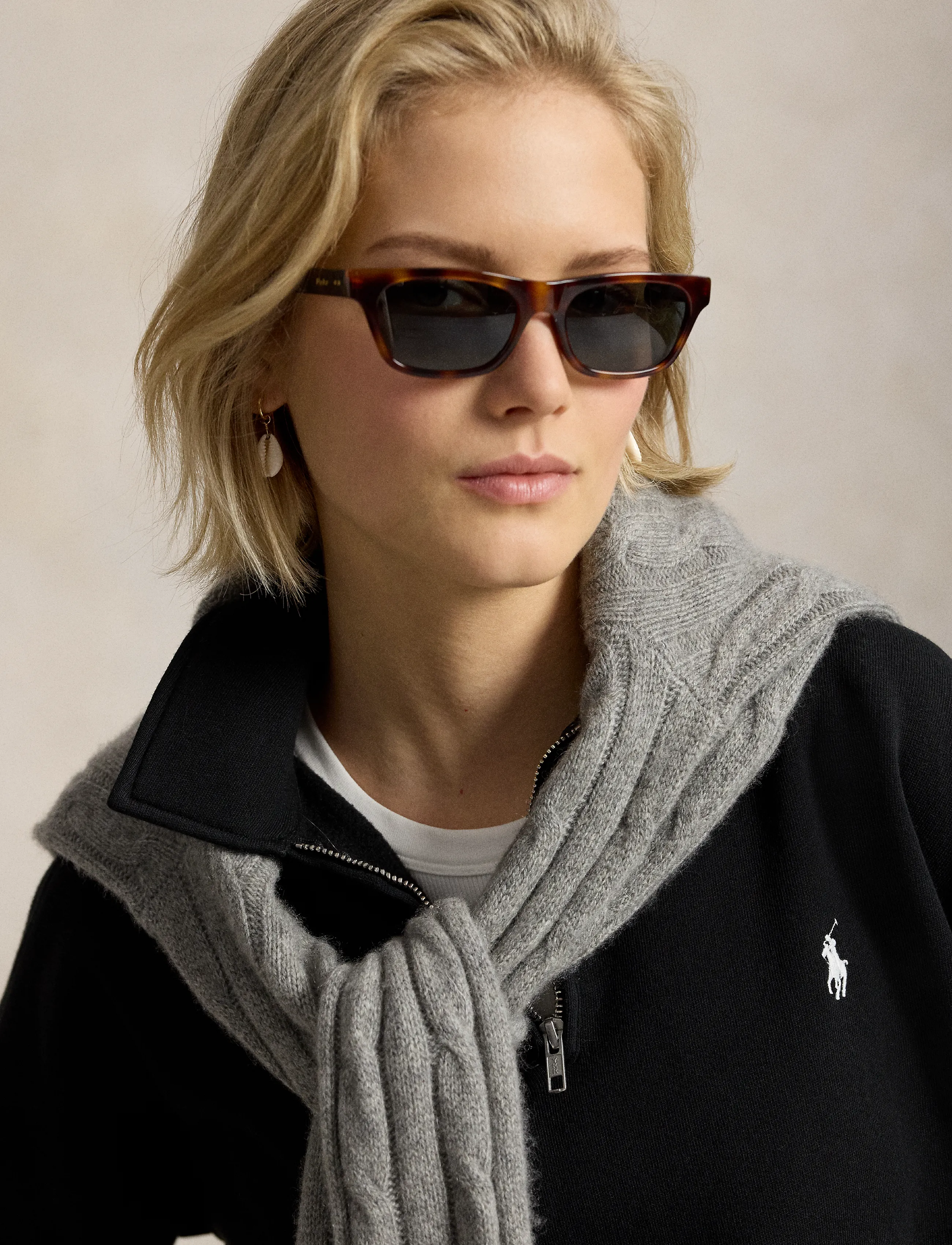 Polo Ralph Lauren - Sweatshirt med kort dragkedja - sweatshirts & hoodies - polo black - 5