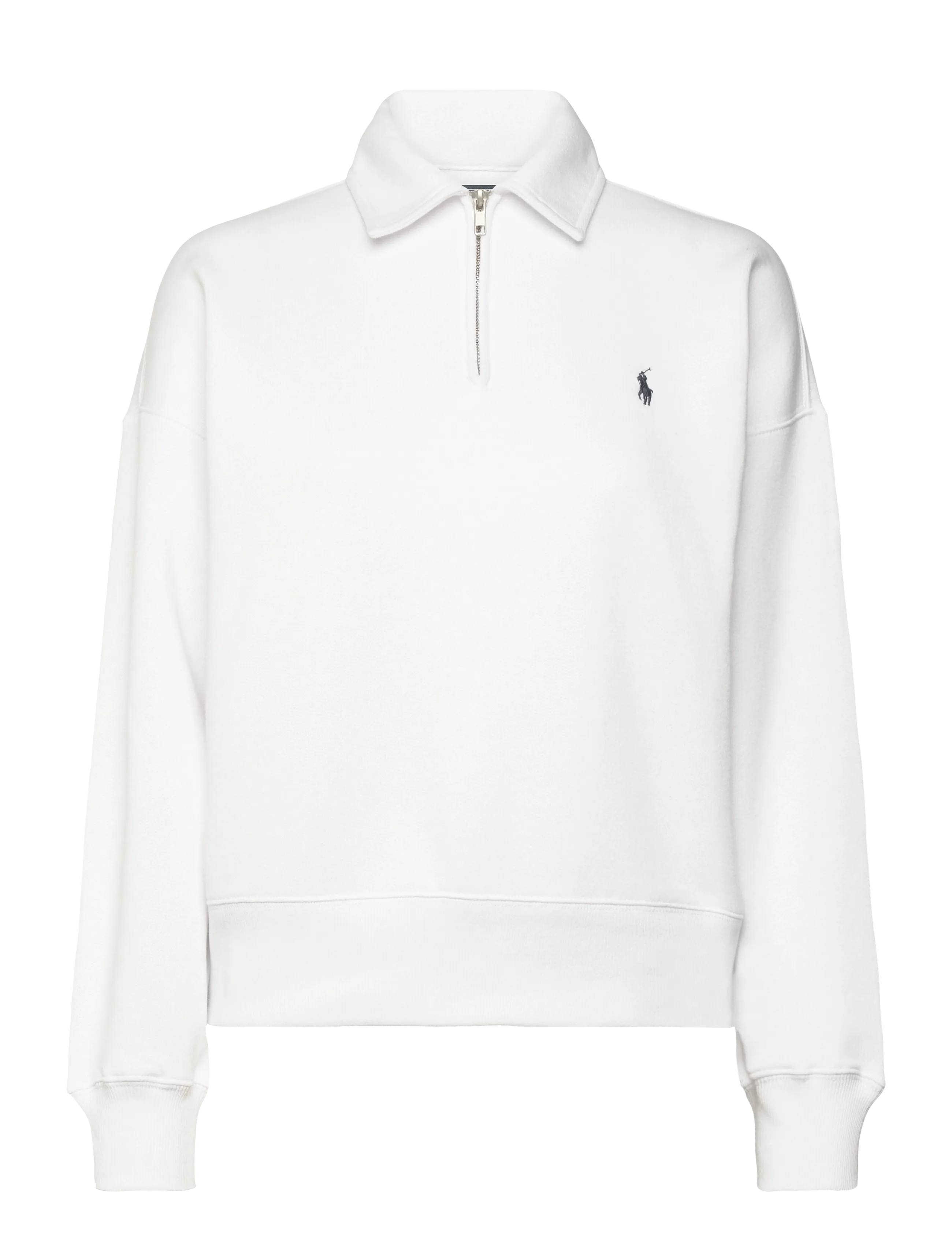 POLO RALPH LAUREN Fleece Quarter-Zip Weiß - S - Damen