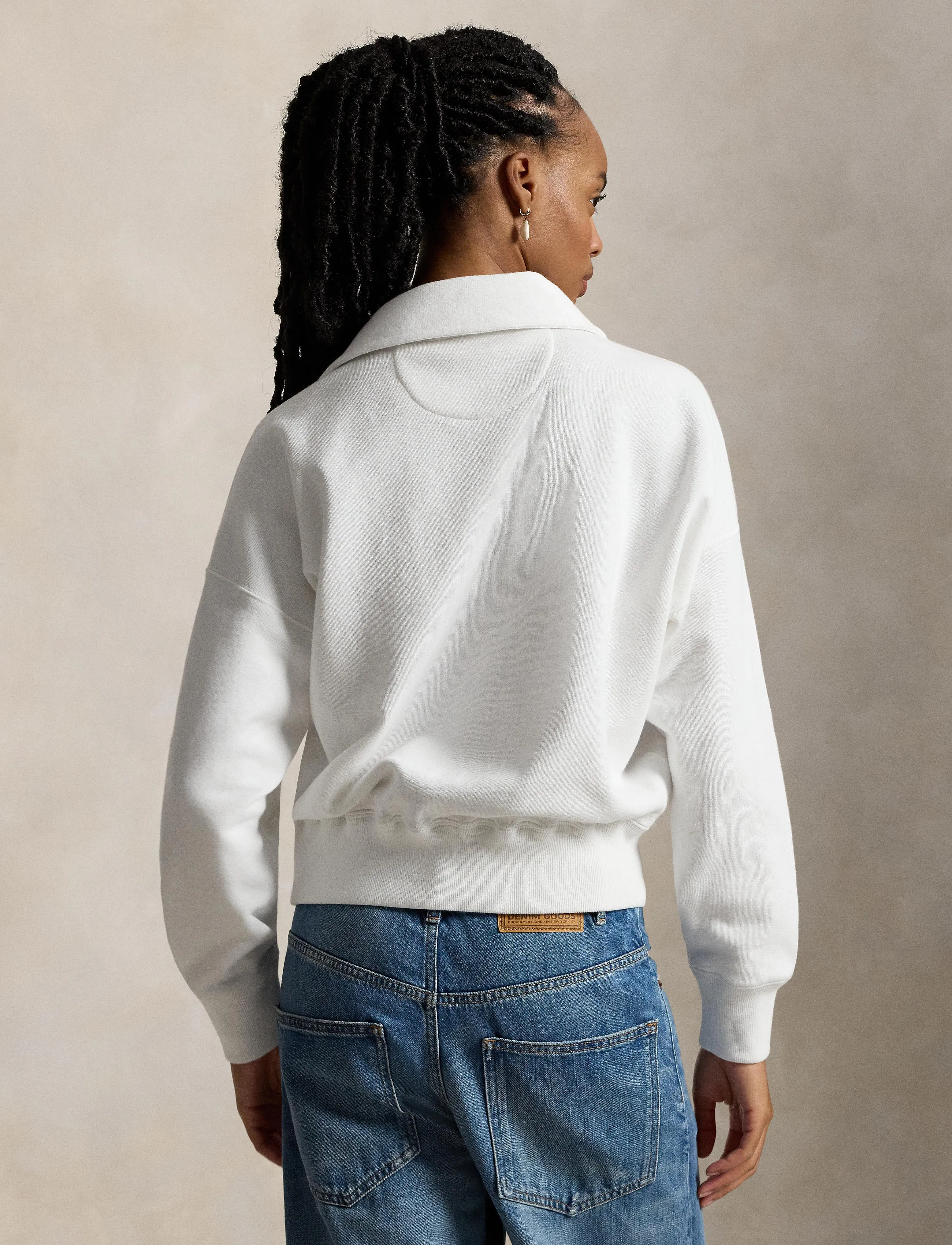 Polo Ralph Lauren Fleece Quarter-Zip, M, Sweatshirts & Hoodies, Weiß - Sweatshirts, Frauen