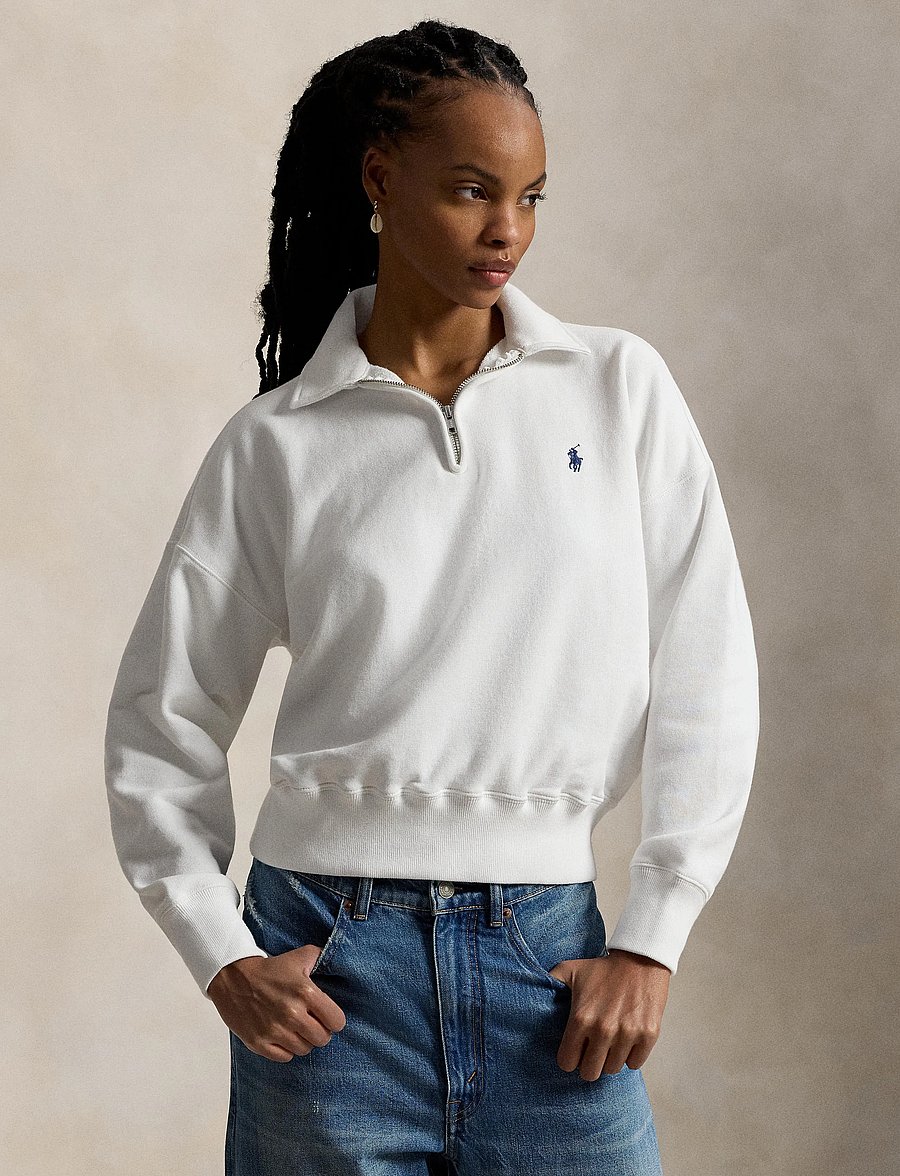 Polo Ralph Lauren - Fleece Quarter-Zip - sweatshirts & hoodies - white - 3