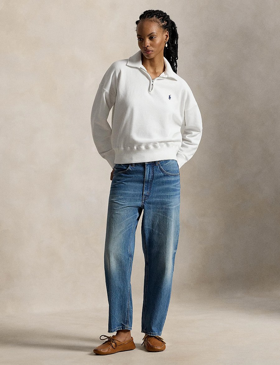 Polo Ralph Lauren - Fleece Quarter-Zip - sweatshirts & hoodies - white - 5