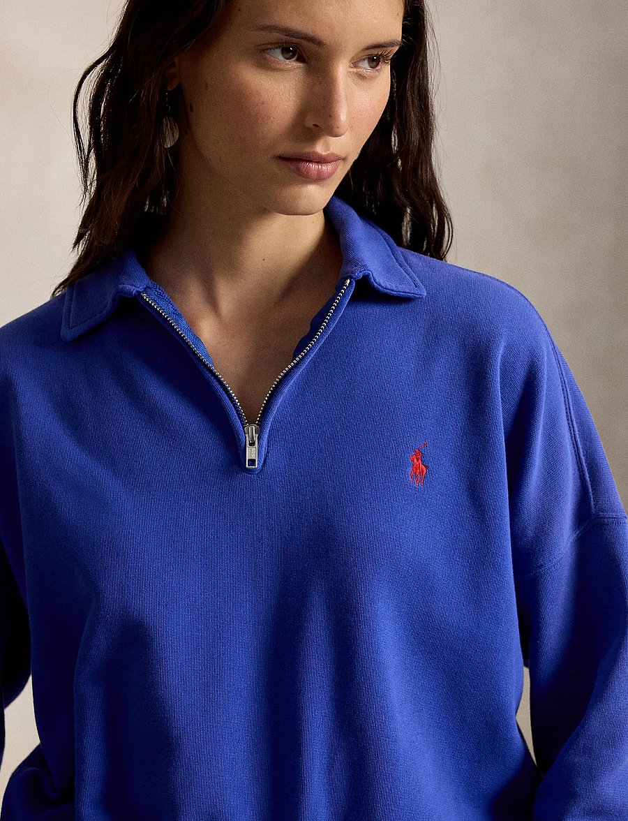 Polo Ralph Lauren - Lightweight Fleece Quarter-Zip - sweatshirts et sweats à capuche - gala blue - 4