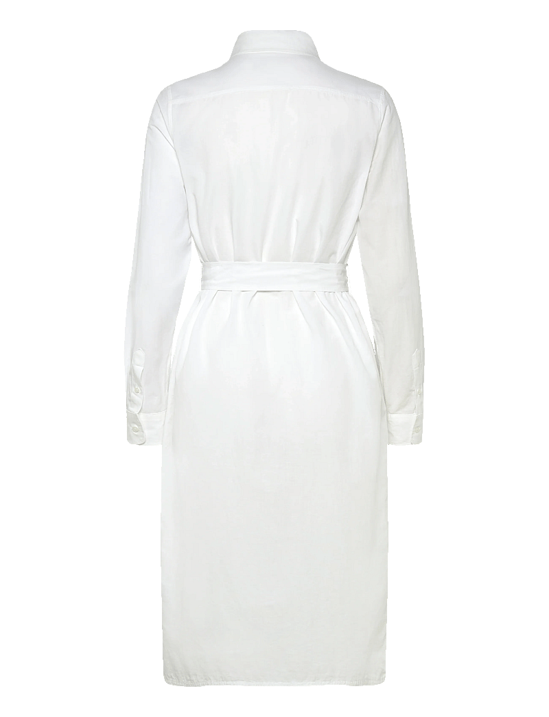 Polo Ralph Lauren - Cotton-Linen Belted Shirtdress - midi-kleider - white - 1