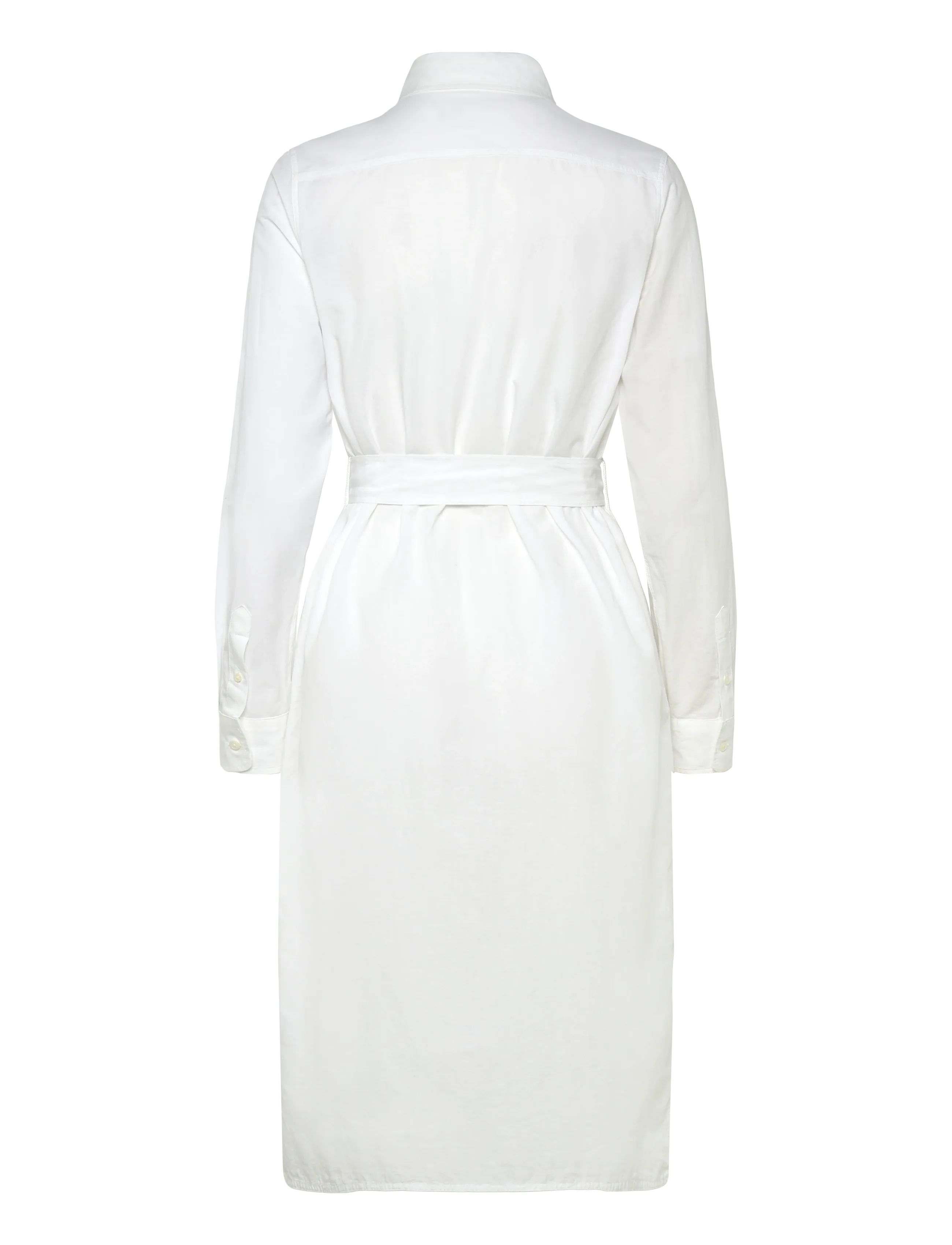 Polo Ralph Lauren - Cotton-Linen Belted Shirtdress - sommarklänningar - white - 1