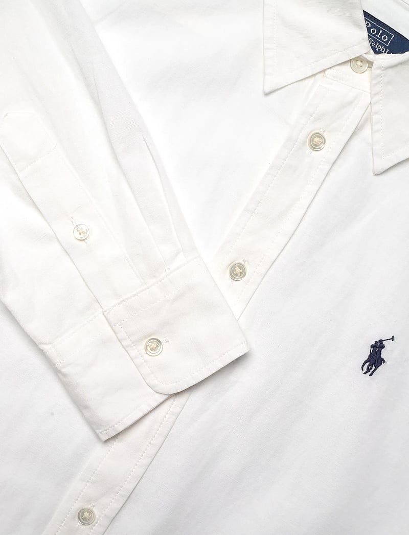 Polo Ralph Lauren - Cotton-Linen Belted Shirtdress - midi-kleider - white - 2