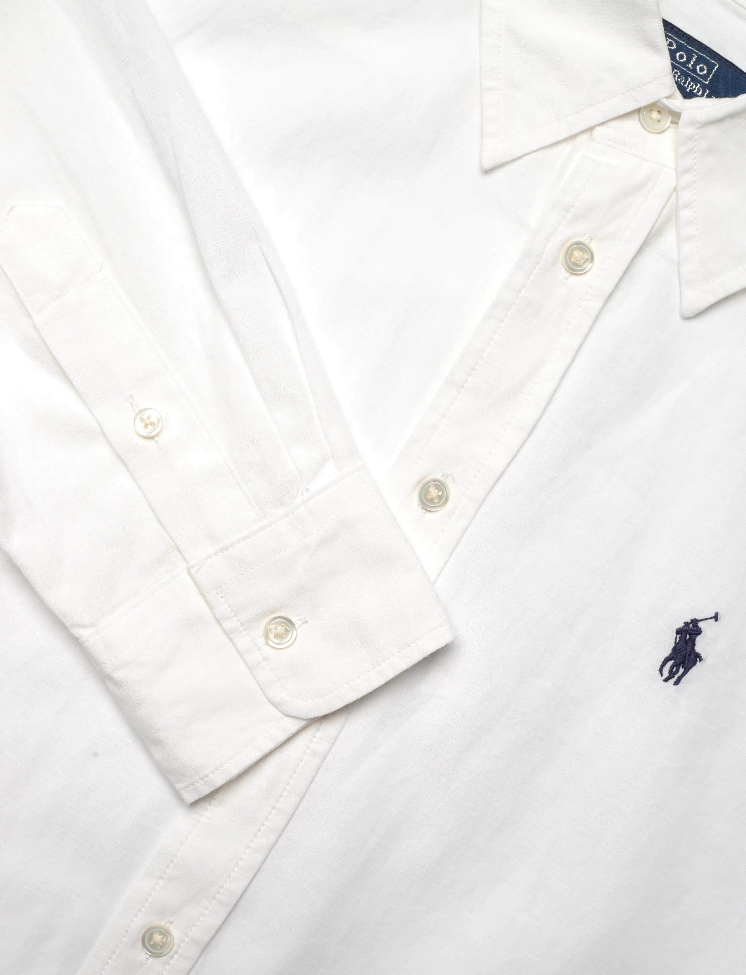 Polo Ralph Lauren - Cotton-Linen Belted Shirtdress - sommarklänningar - white - 2