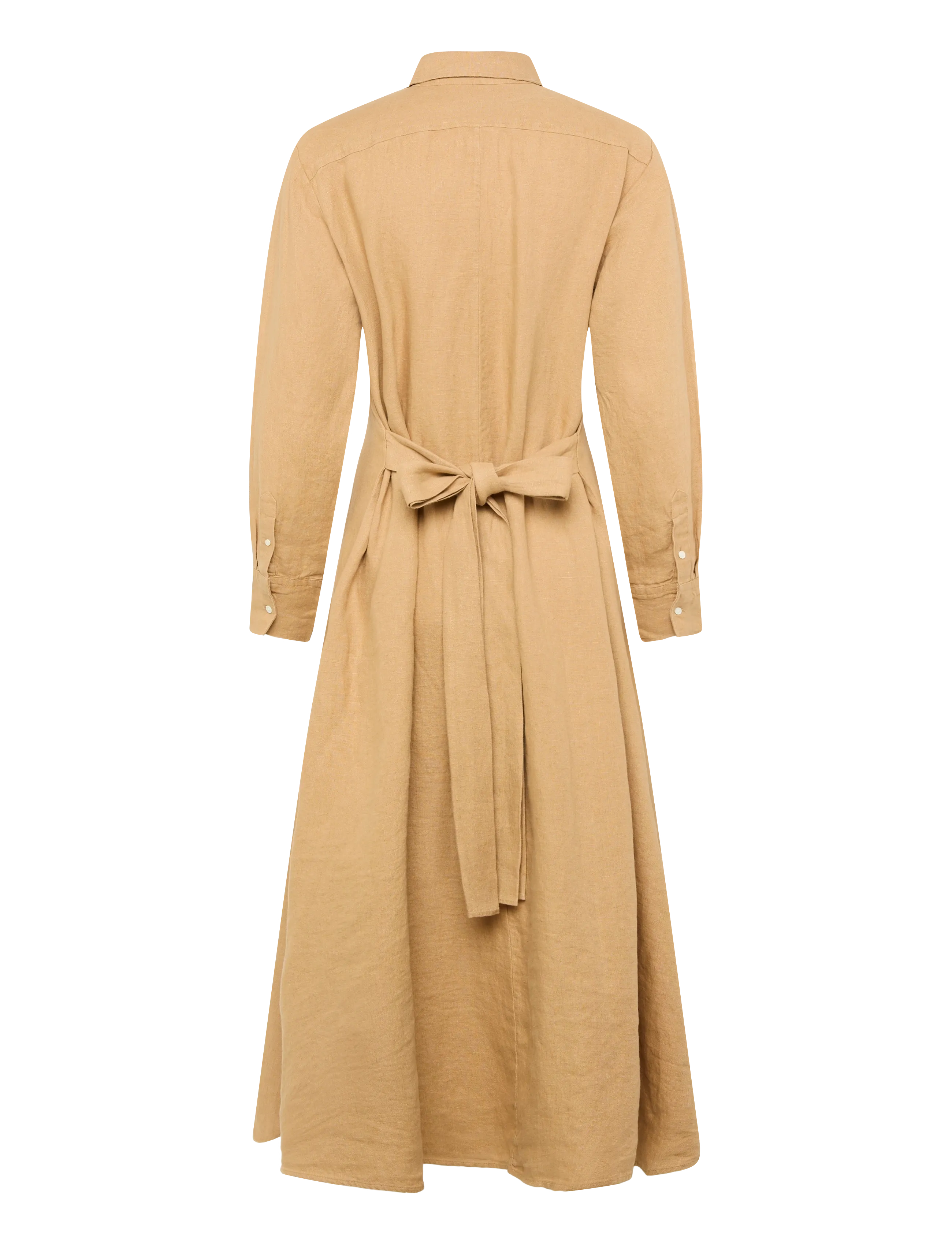 Polo Ralph Lauren - 15/1 PD LINEN-WVN-DRESSES - skjortklänningar - classic camel - 1