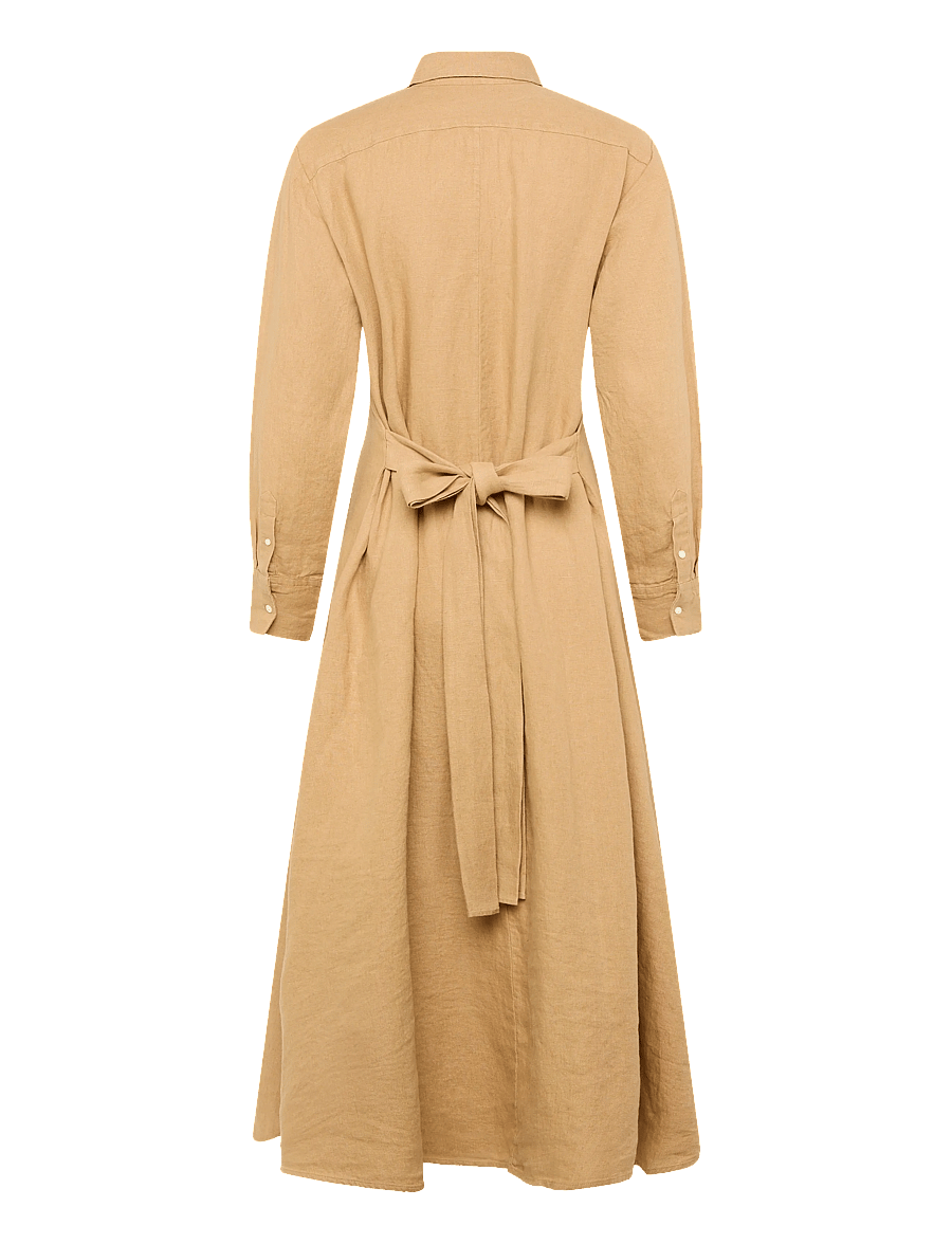 Polo Ralph Lauren - 15/1 PD LINEN-WVN-DRESSES - skjortekjoler - classic camel - 1