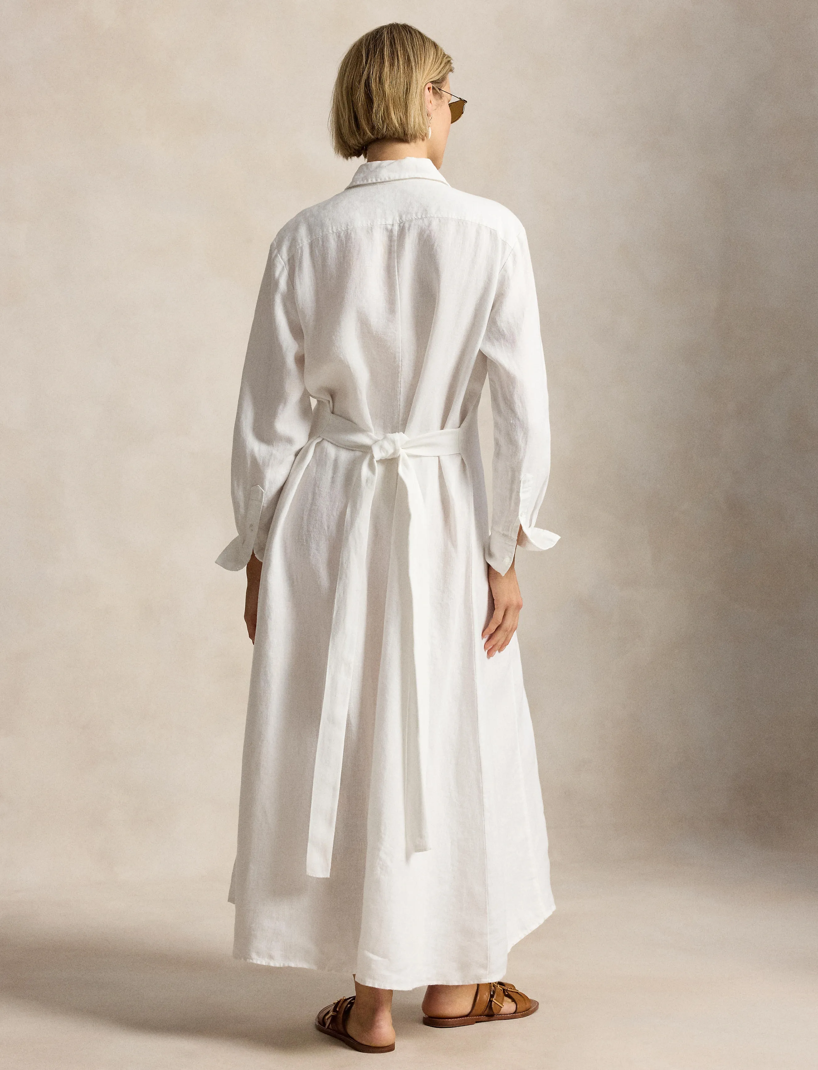 Polo Ralph Lauren - 15/1 PD LINEN-WVN-DRESSES - skjortekjoler - white - 5