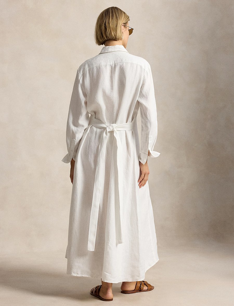 Polo Ralph Lauren - 15/1 PD LINEN-WVN-DRESSES - skjortekjoler - white - 5