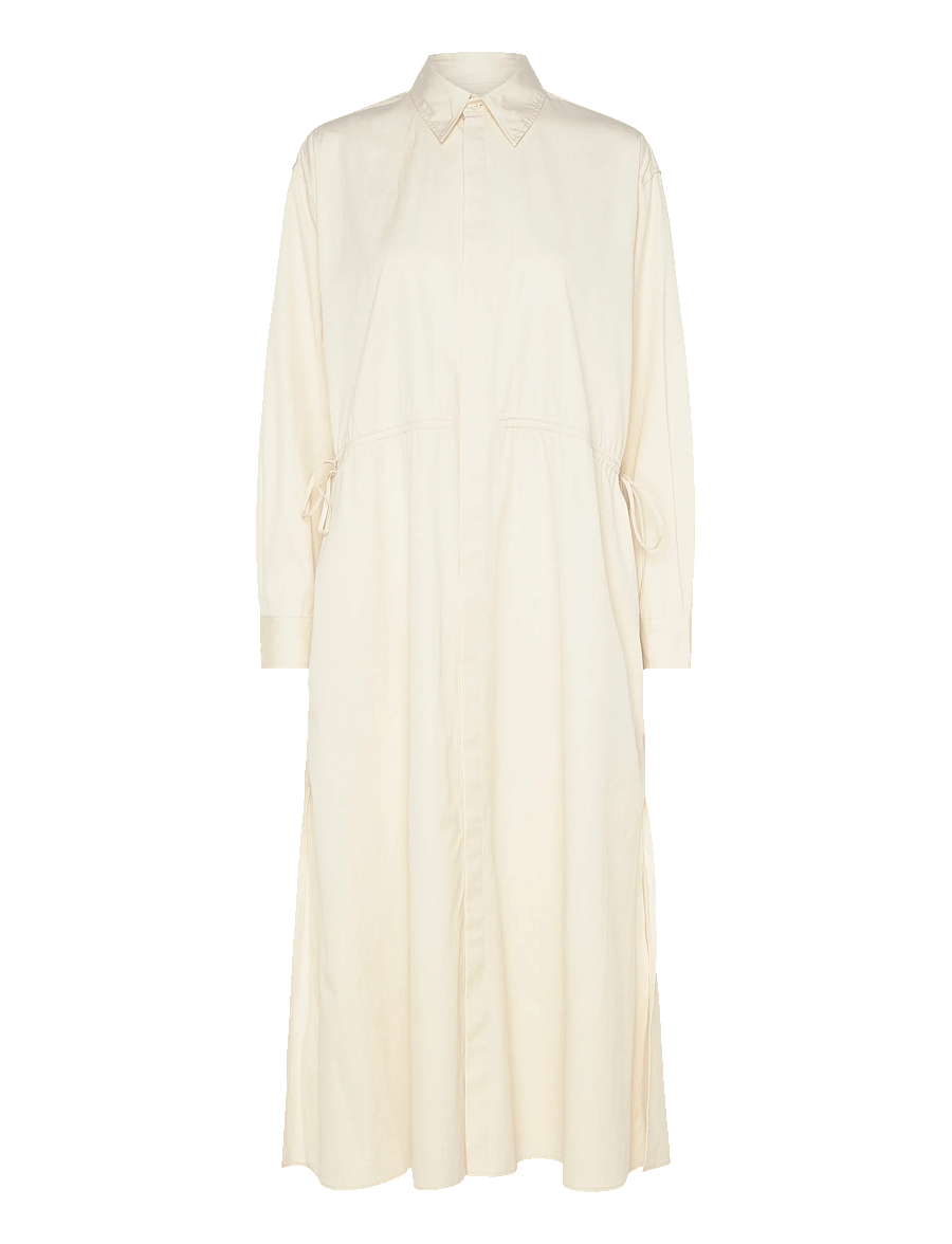 Polo Ralph Lauren - Cotton Drawcord Shirtdress - midi-kleider - authentic cream - 0
