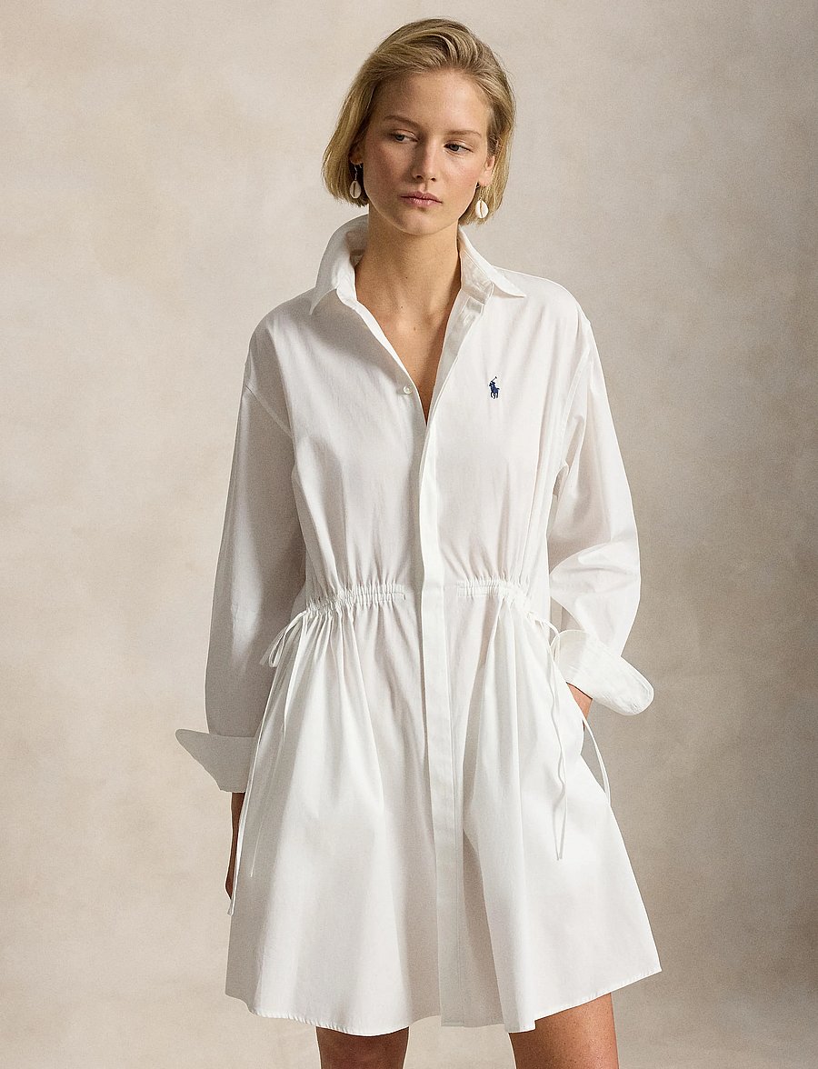 Polo Ralph Lauren - 80/2 MW CTN PW-WVN-DRESSES - hemdkleider - white - 0