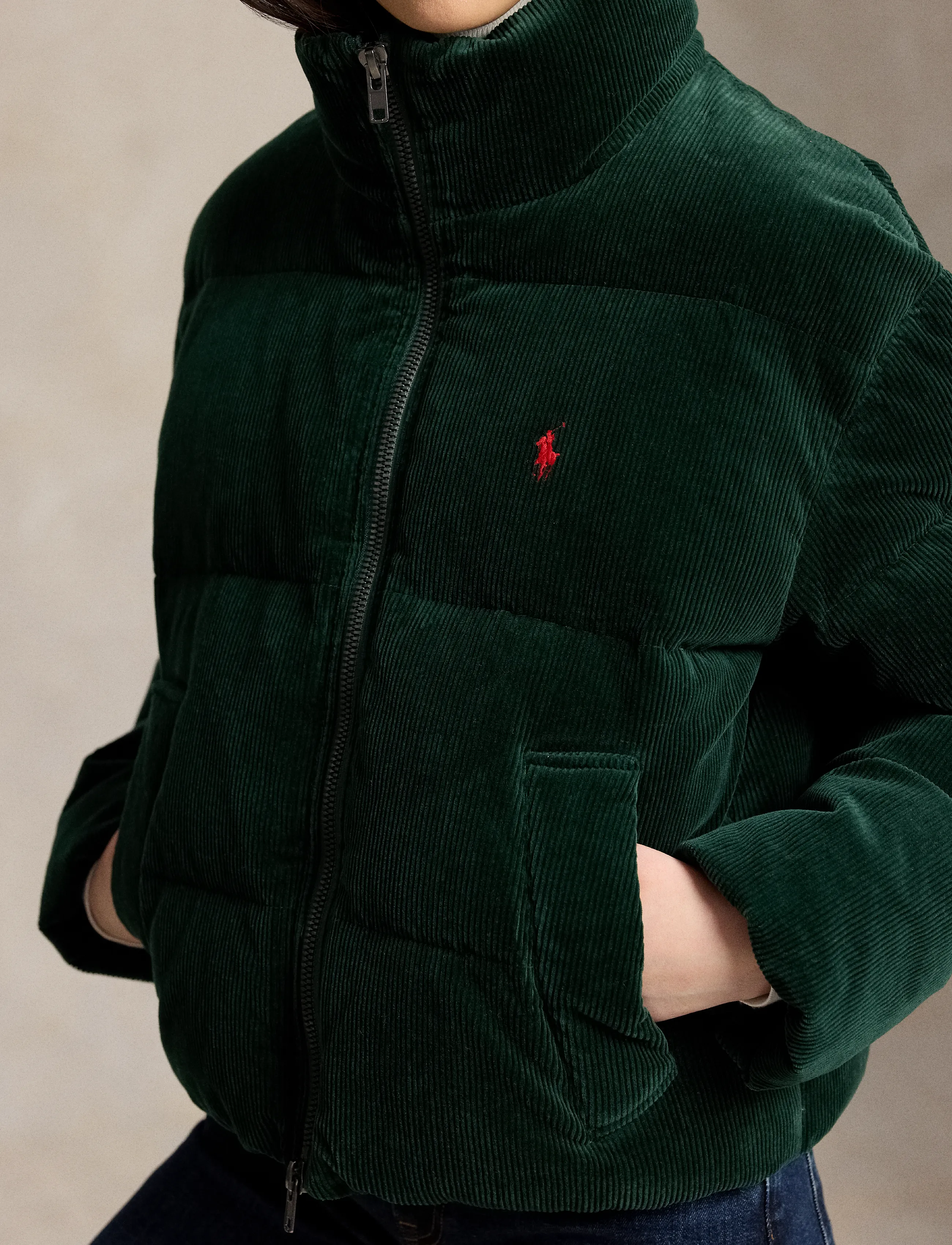 Polo Ralph Lauren - Corduroy Down Puffer Jacket - winterjacken - northwest pine - 4