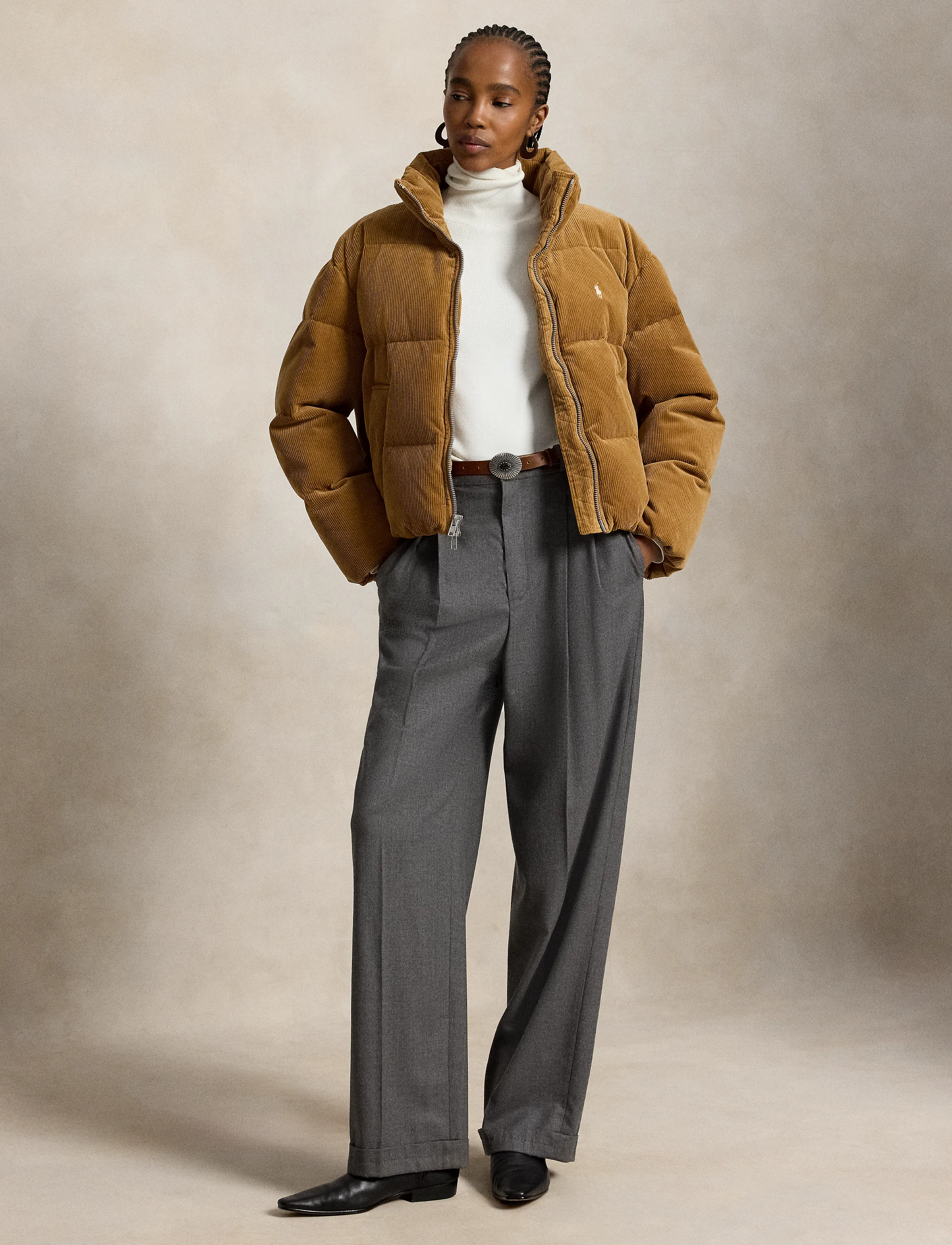 Polo Ralph Lauren - 10 WALE STR CORD-WVN-COAT - tan - 3
