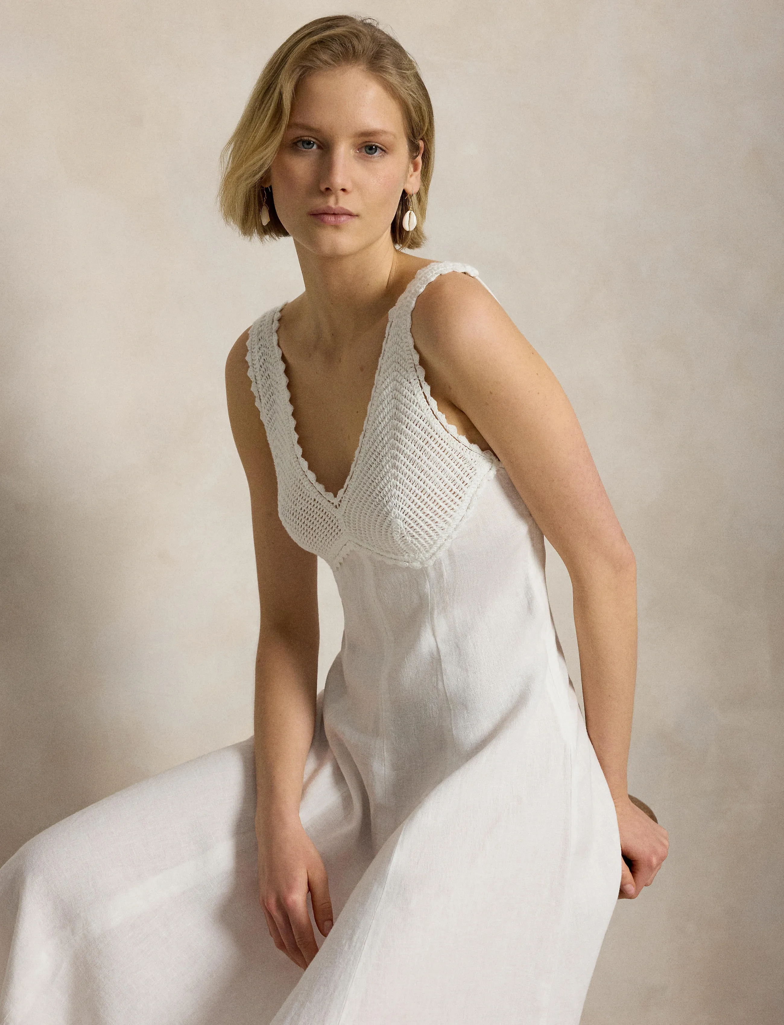 Polo Ralph Lauren 15/1 Pd Linen-Wvn-Dresses maxiklänningar dam – bild 7