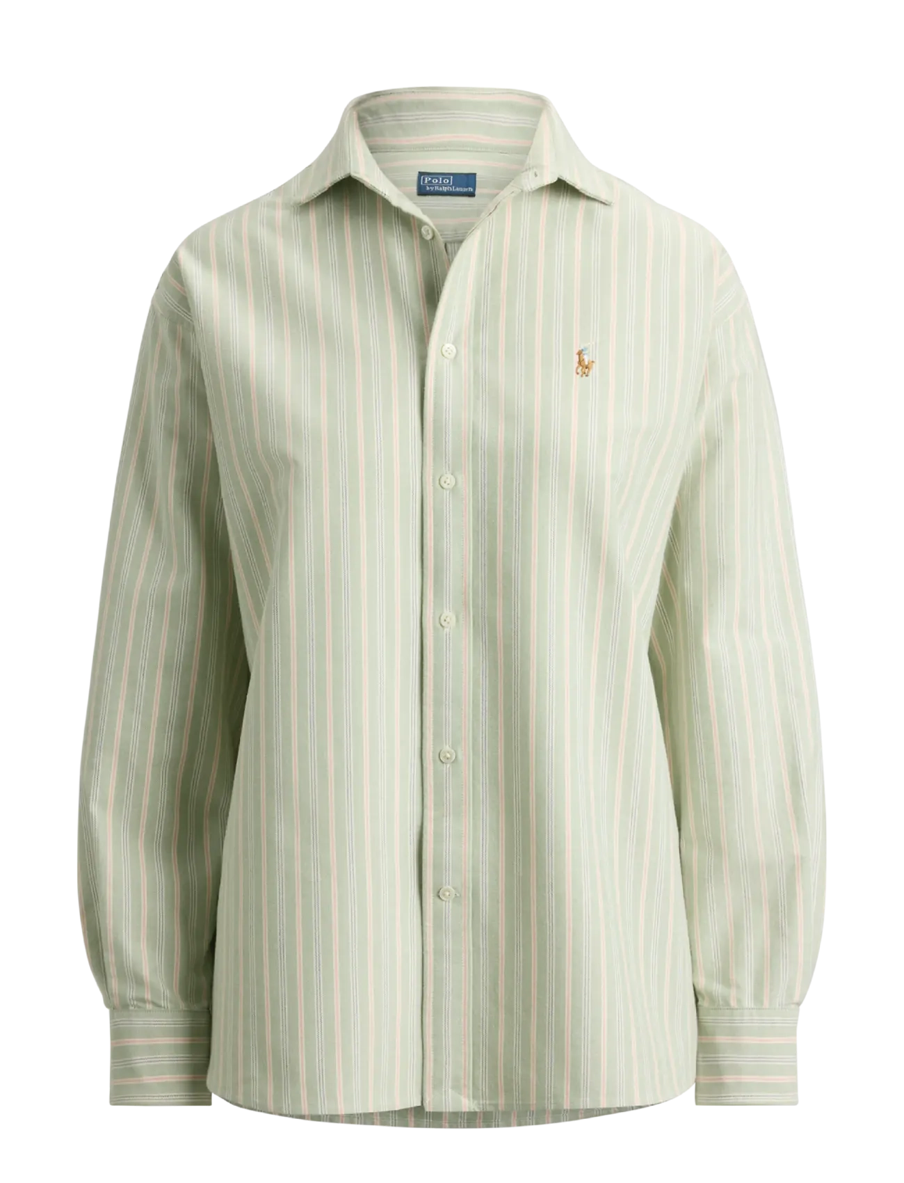 Polo Ralph Lauren Relaxed Fit Cotton Oxford Shirt - Kleidung - 2032 GREEN-PINK / green