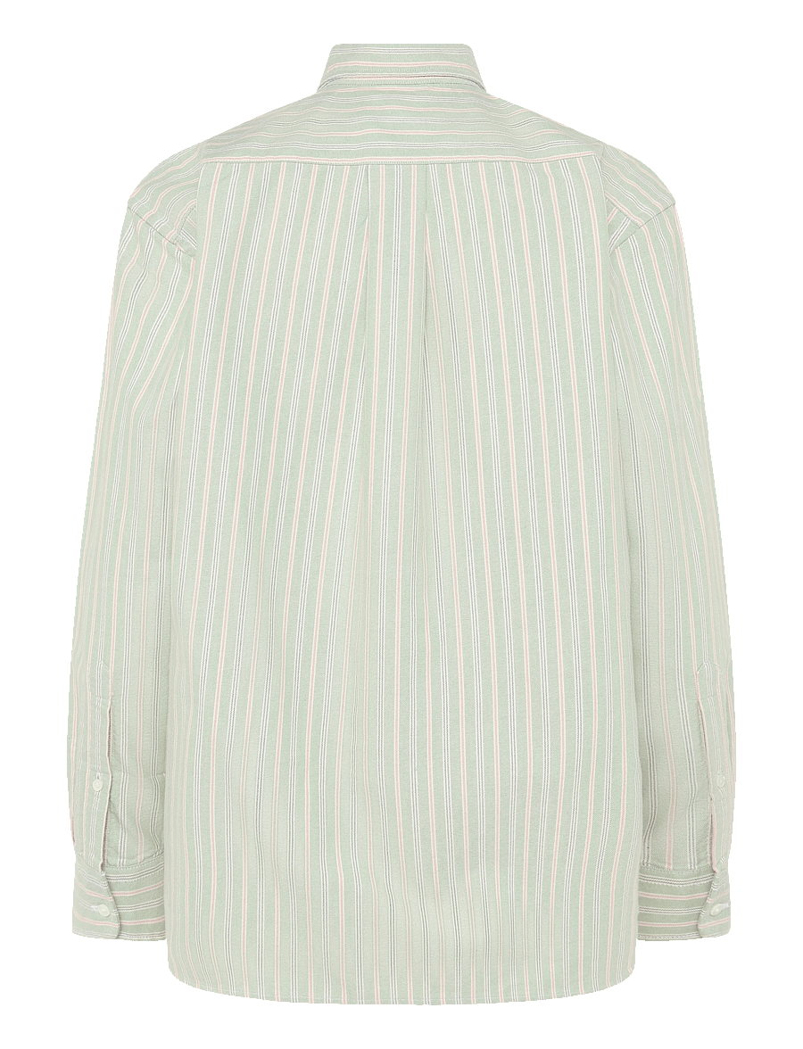 Polo Ralph Lauren - Relaxed Fit Cotton Oxford Shirt - pikkade varrukatega särgid - 2032 green-pink - 2