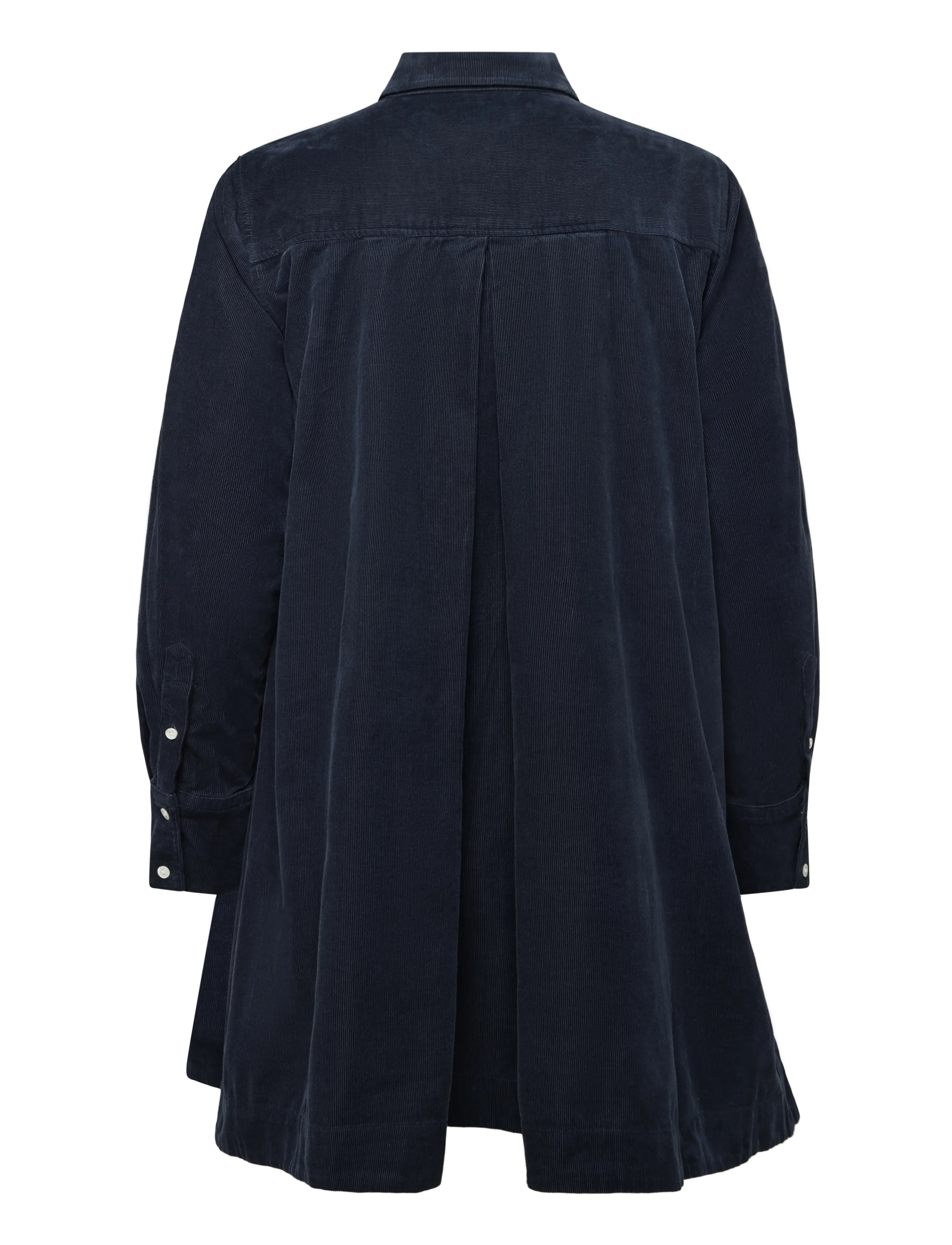 Polo Ralph Lauren - Corduroy Pleated Shirtdress - skjortklänningar - navy - 2