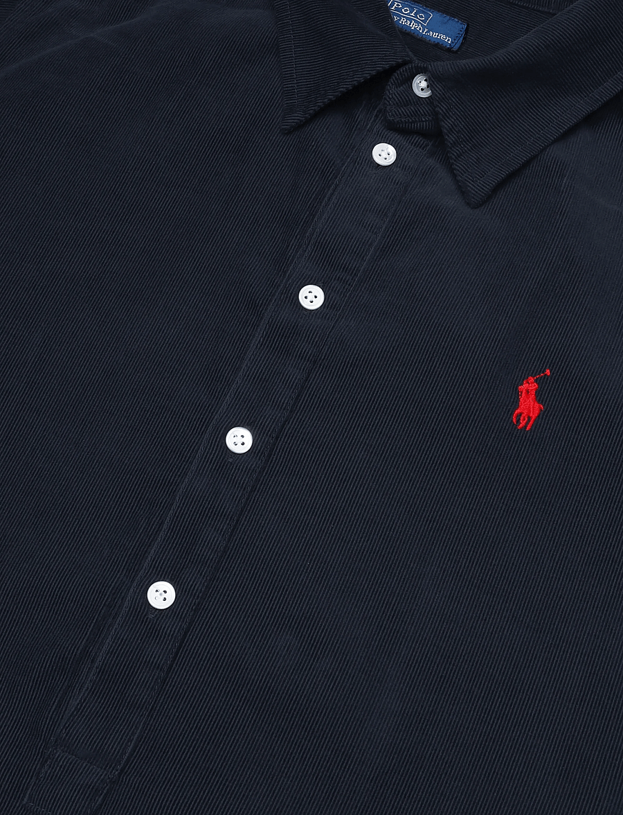 Polo Ralph Lauren - Corduroy Pleated Shirtdress - skjortklänningar - navy - 4