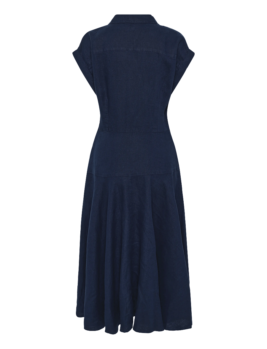 Polo Ralph Lauren - Linen Cap-Sleeve Shirtdress - hemdkleider - east side royal - 2