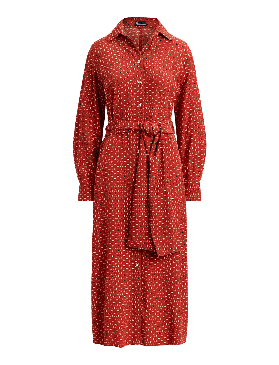 Polo Ralph Lauren - Printed Crepe Tie-Waist Shirtdress - hemdkleider - 2050 geo flrd rd- - 1