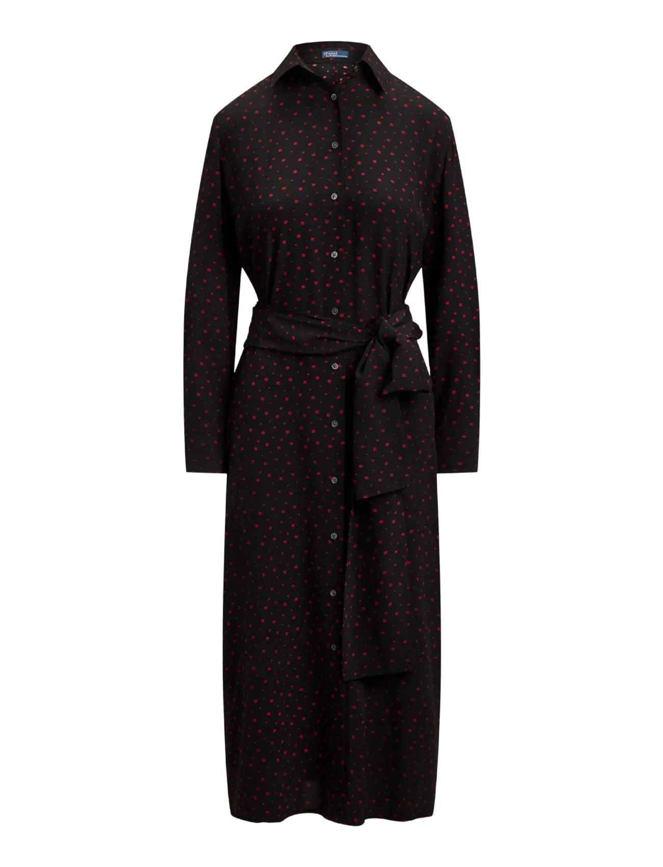Polo Ralph Lauren - Printed Crepe Tie-Waist Shirtdress - hemdkleider - 2051 multi dot bl - 1