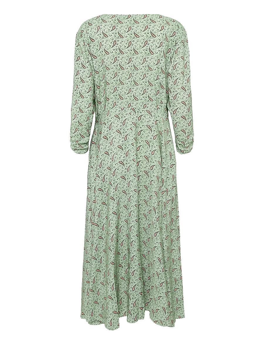 Polo Ralph Lauren - Paisley Crepe Smocked Dress - maxiklänningar - 2045 paisley gree - 2