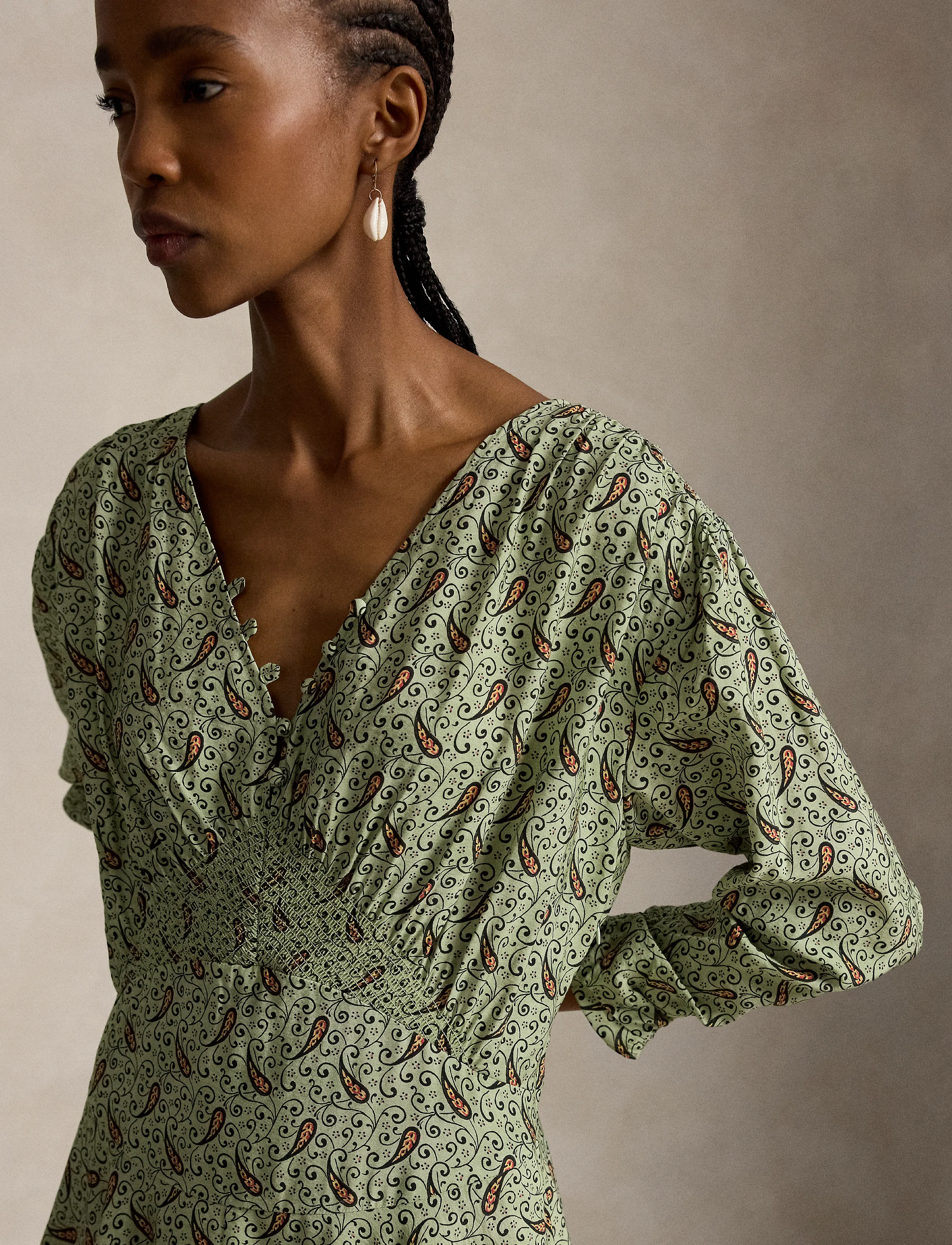 Polo Ralph Lauren - Paisley Crepe Smocked Dress - maxi kjoler - 2045 paisley gree - 3