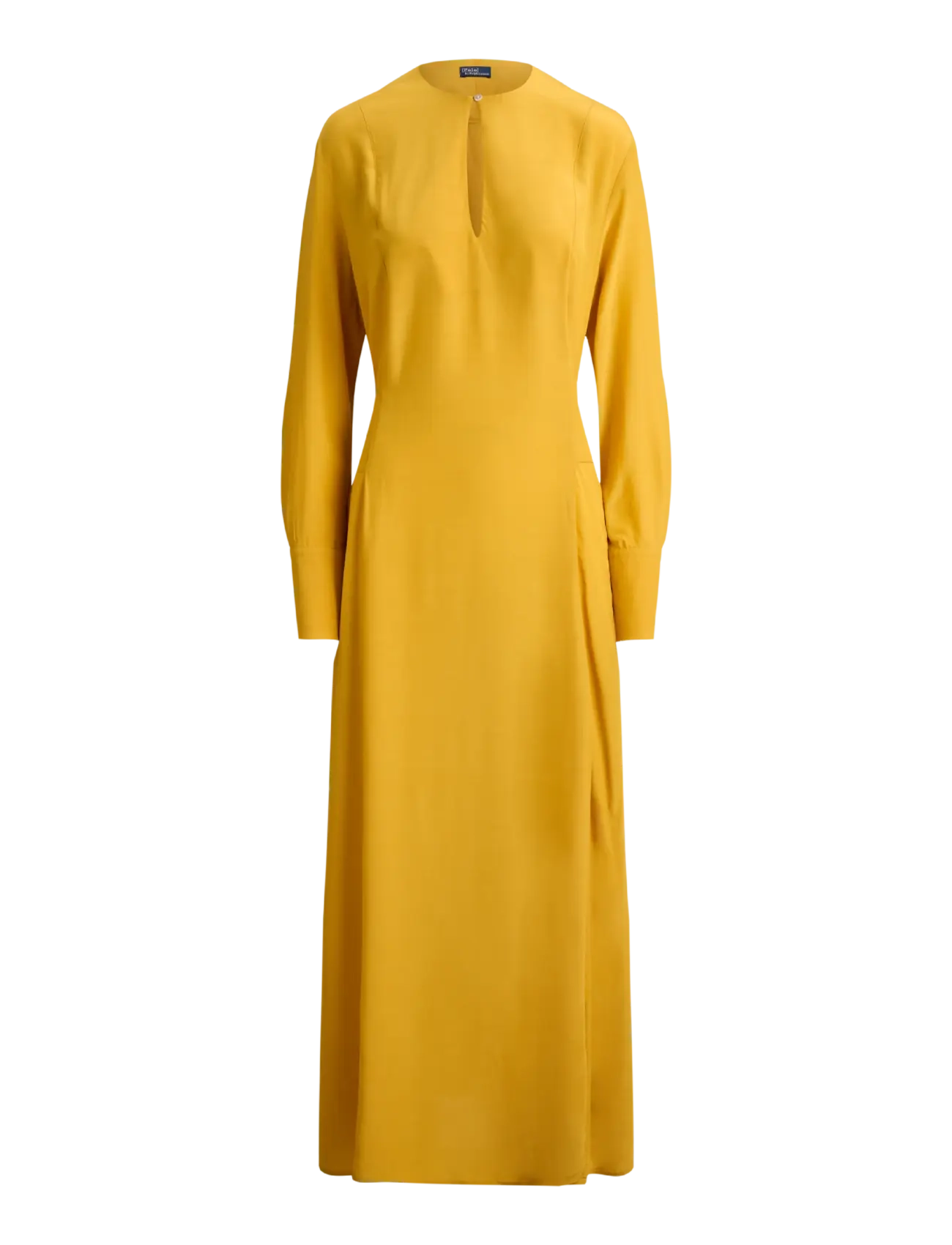 Polo Ralph Lauren - Tie-Front Crepe Dress - maxikleider - golden yellow - 1