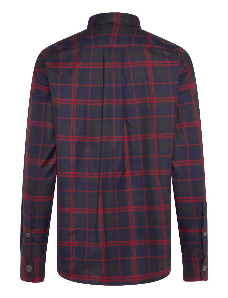 Polo Ralph Lauren - Relaxed Fit Plaid Cotton Twill Shirt - langærmede skjorter - 2073 royal-red mu - 2