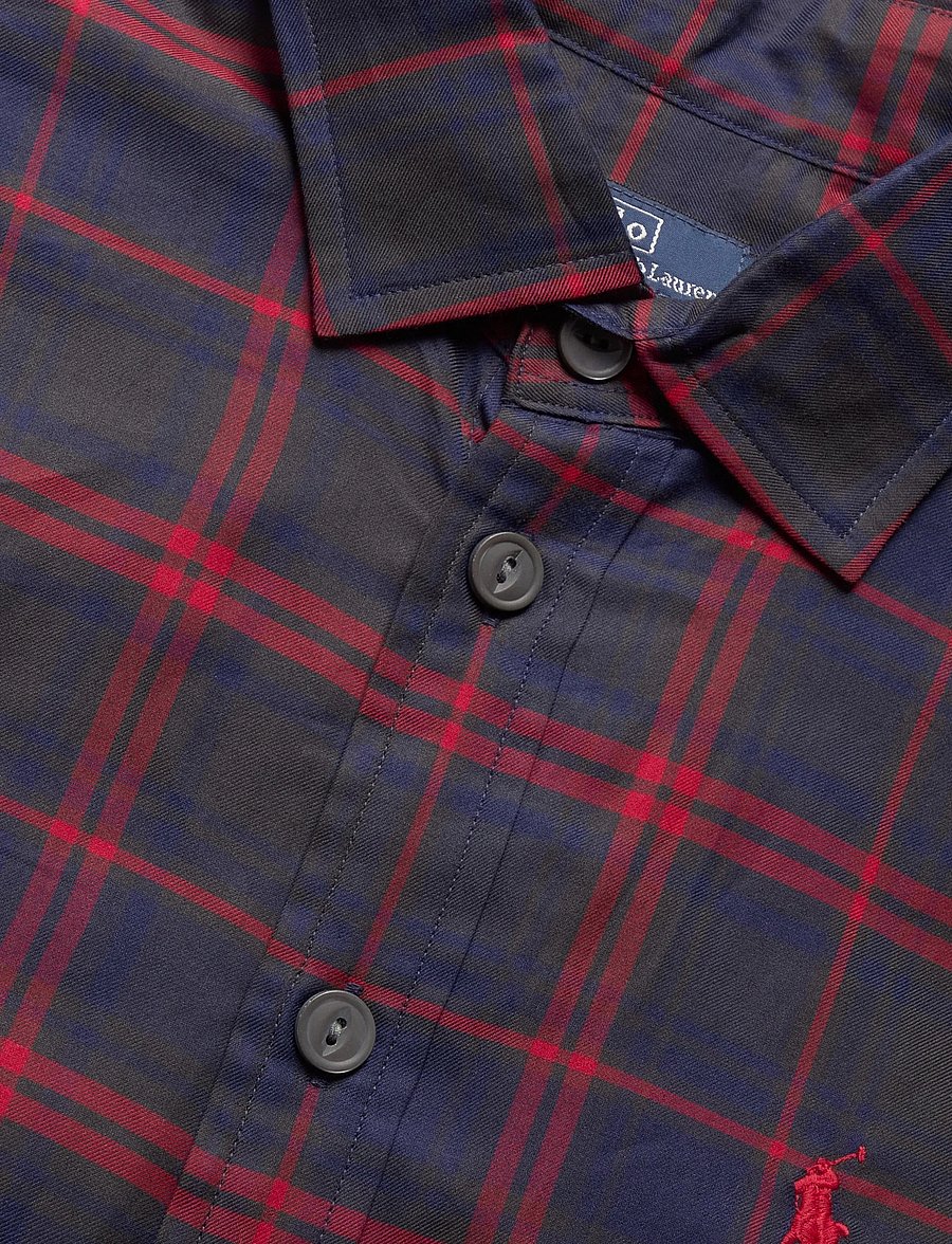 Polo Ralph Lauren - Relaxed Fit Plaid Cotton Twill Shirt - langærmede skjorter - 2073 royal-red mu - 3