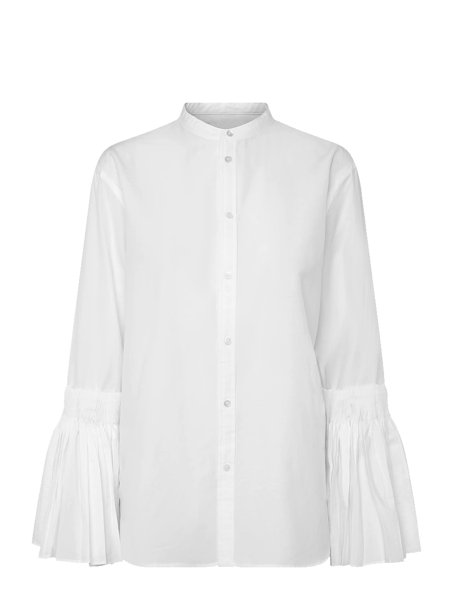 Polo Ralph Lauren - Cotton-Silk Bell-Sleeve Shirt - long-sleeved shirts - white - 2