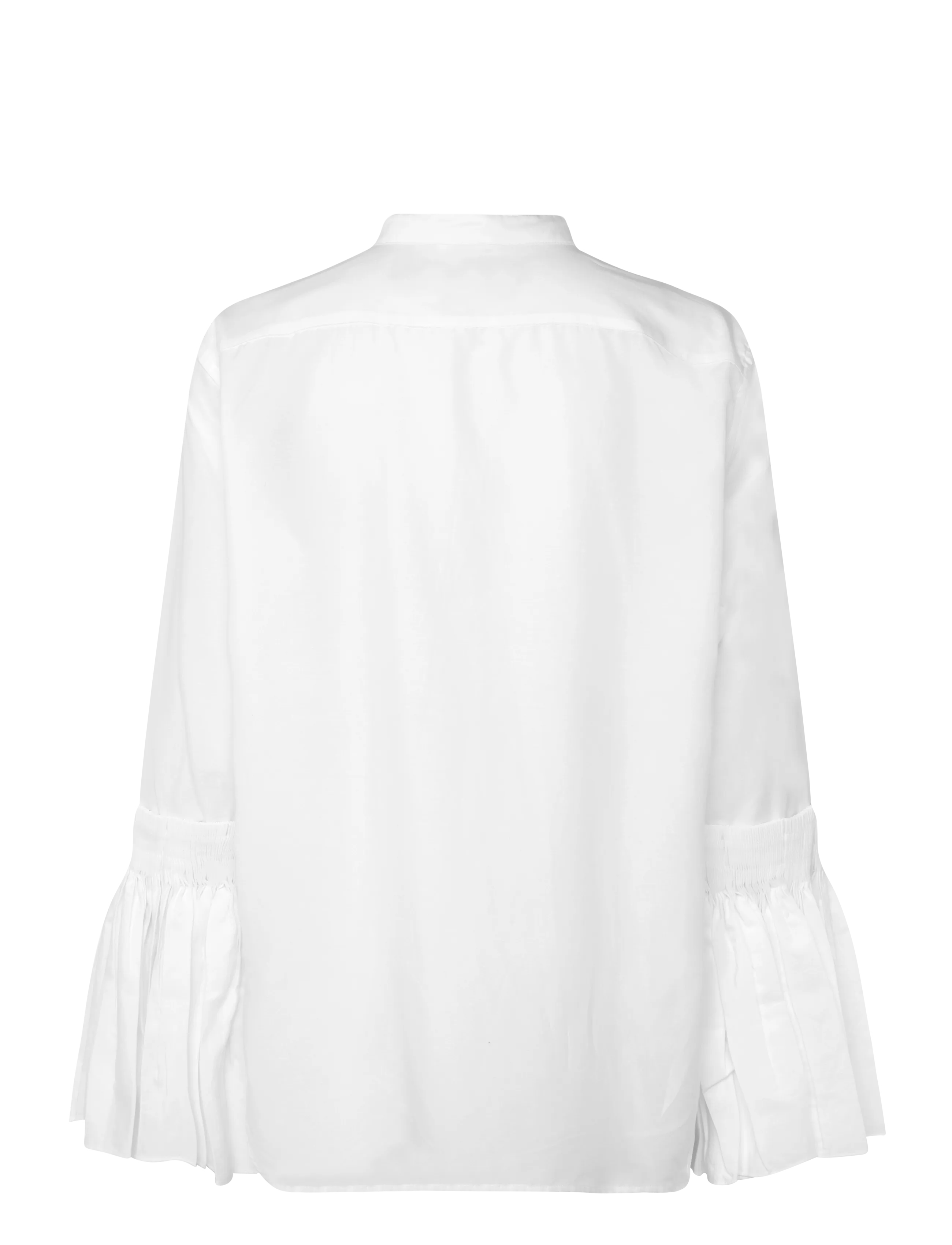 Polo Ralph Lauren - Cotton-Silk Bell-Sleeve Shirt - long-sleeved shirts - white - 3