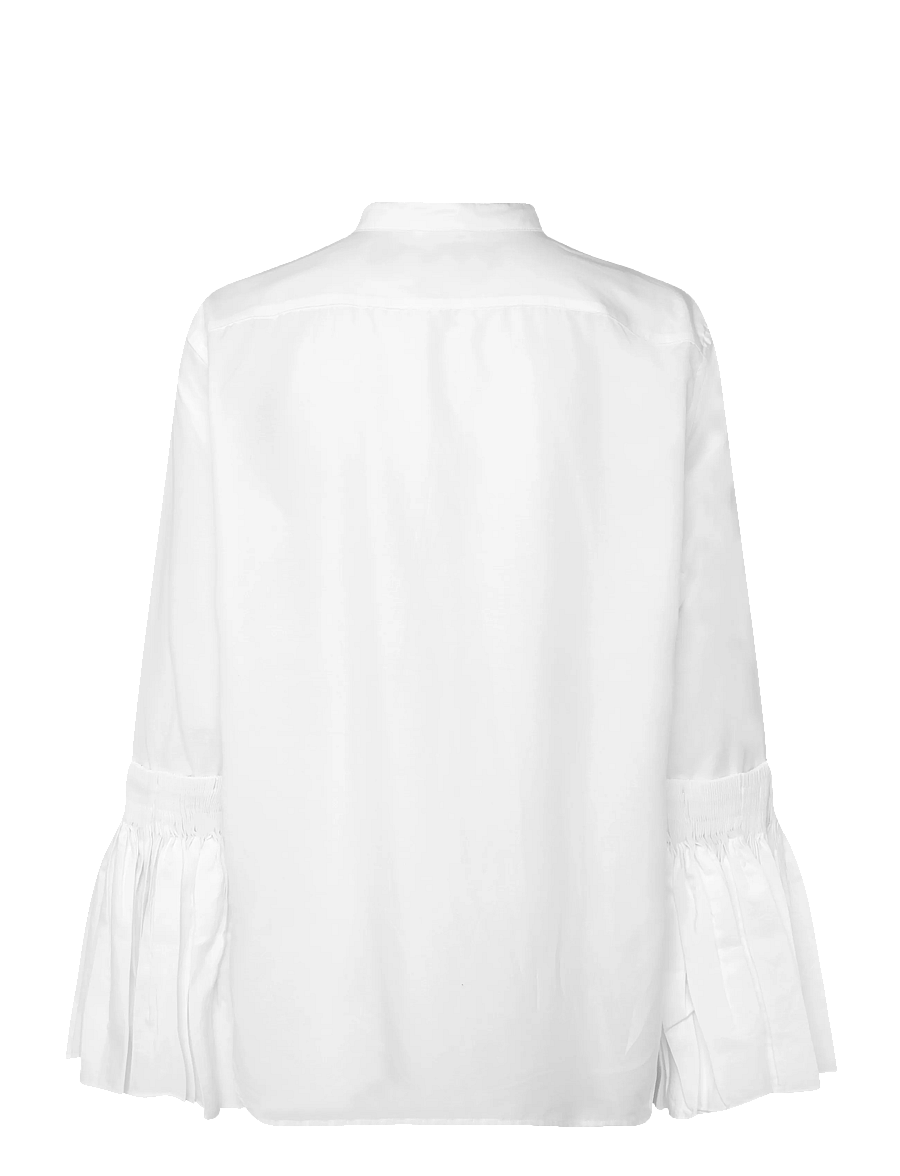 Polo Ralph Lauren - Cotton-Silk Bell-Sleeve Shirt - long-sleeved shirts - white - 3