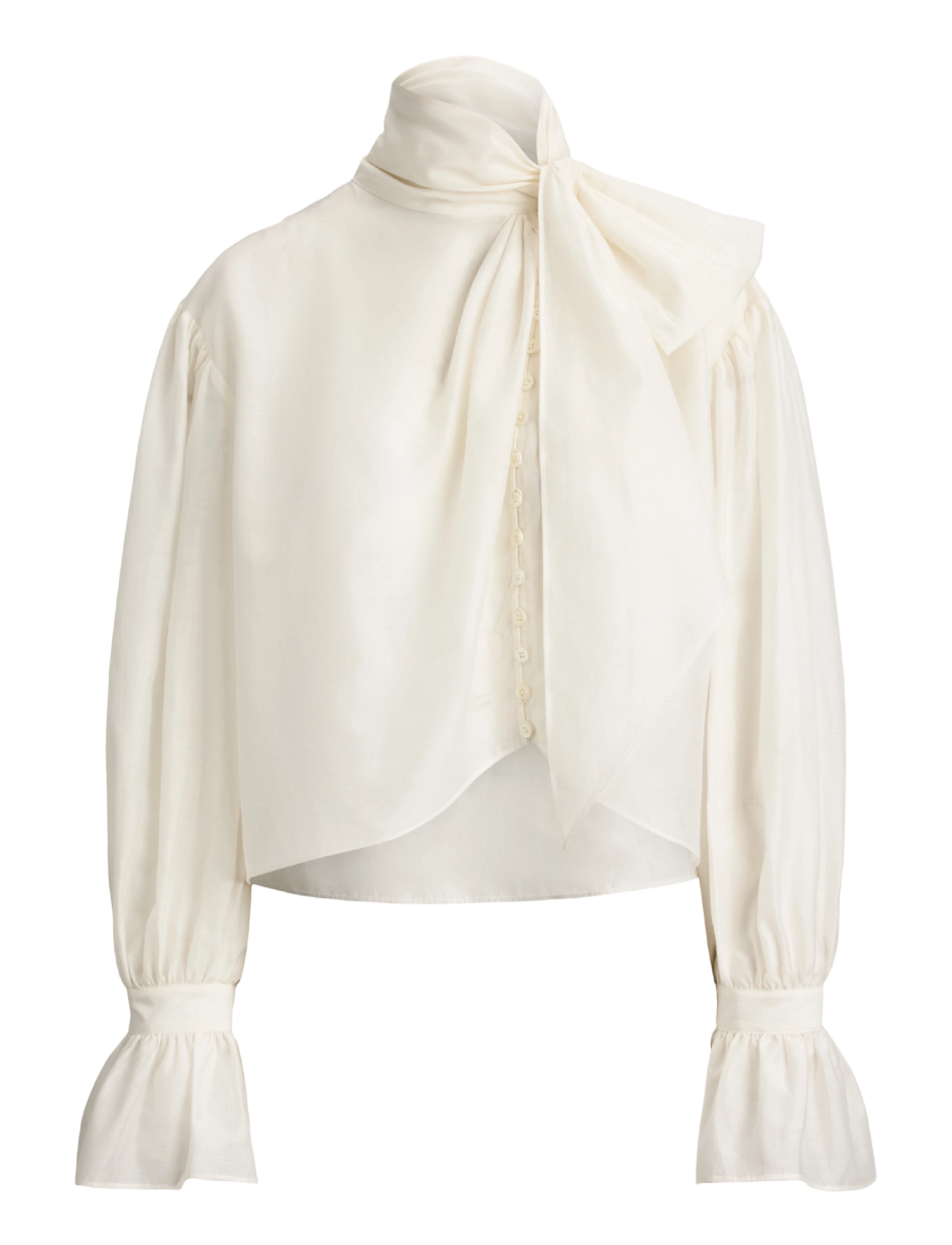 Polo Ralph Lauren - Tie-Bow Organdy Shirt - white - 2